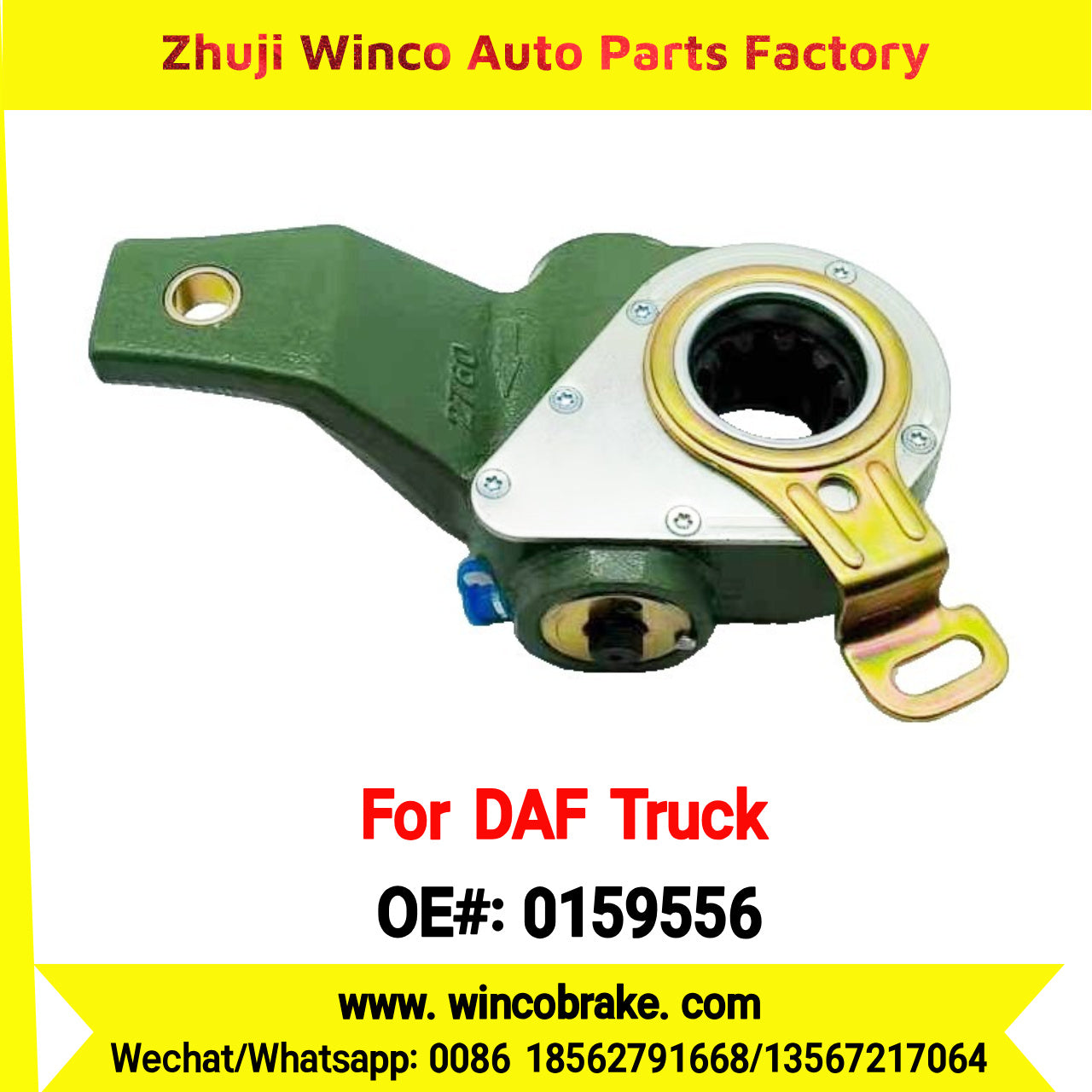 Winco OEM 0159556 Automatic Slack Adjuster TO FIT DAF Truck LH Spline 10 Teeth Replaces Haldex 72523