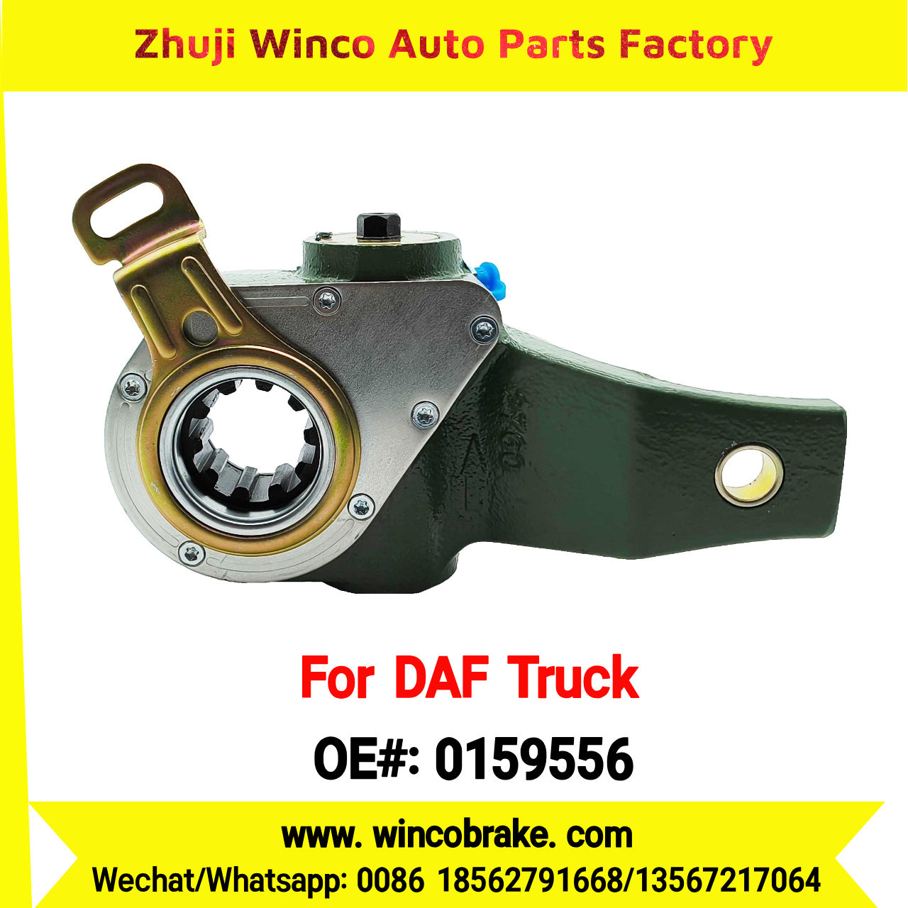 Winco OEM 0159556 Automatic Slack Adjuster TO FIT DAF Truck LH Spline 10 Teeth Replaces Haldex 72523