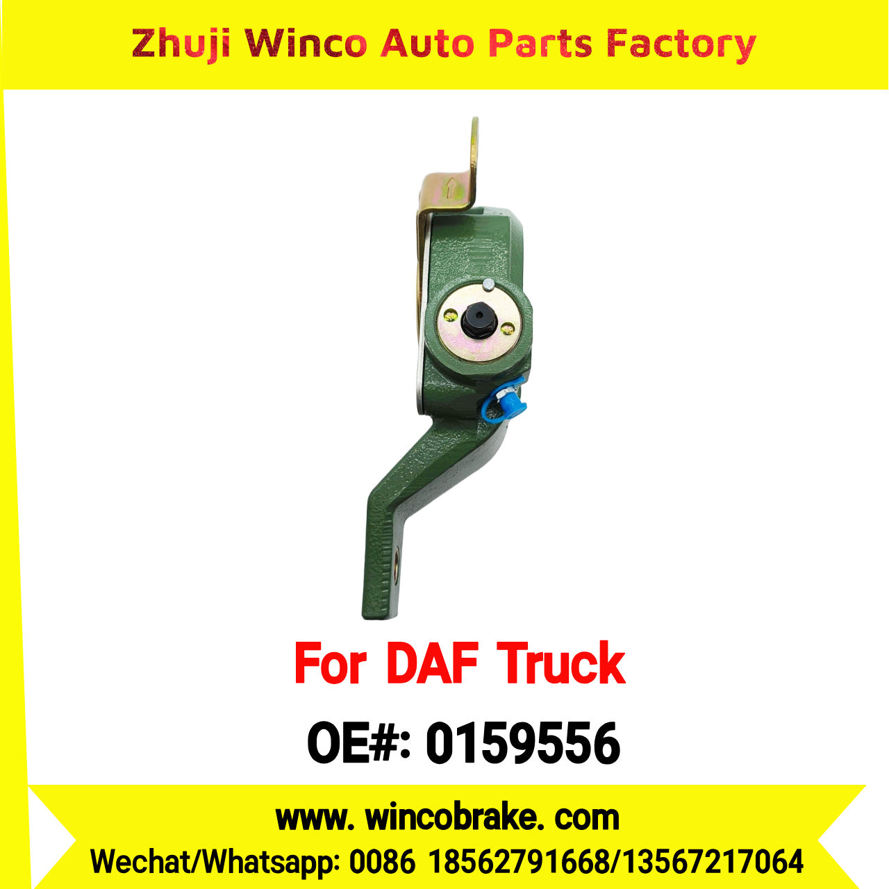Winco OEM 0159556 Automatic Slack Adjuster TO FIT DAF Truck LH Spline 10 Teeth Replaces Haldex 72523