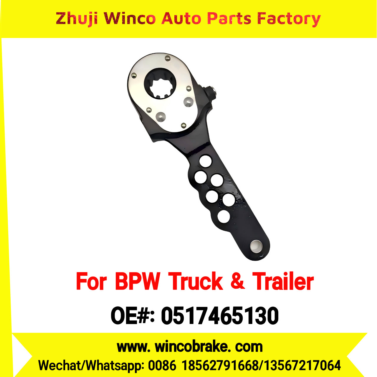 Winco OEM 0517465130 New Manual Slack Adjuster for BPW Axle