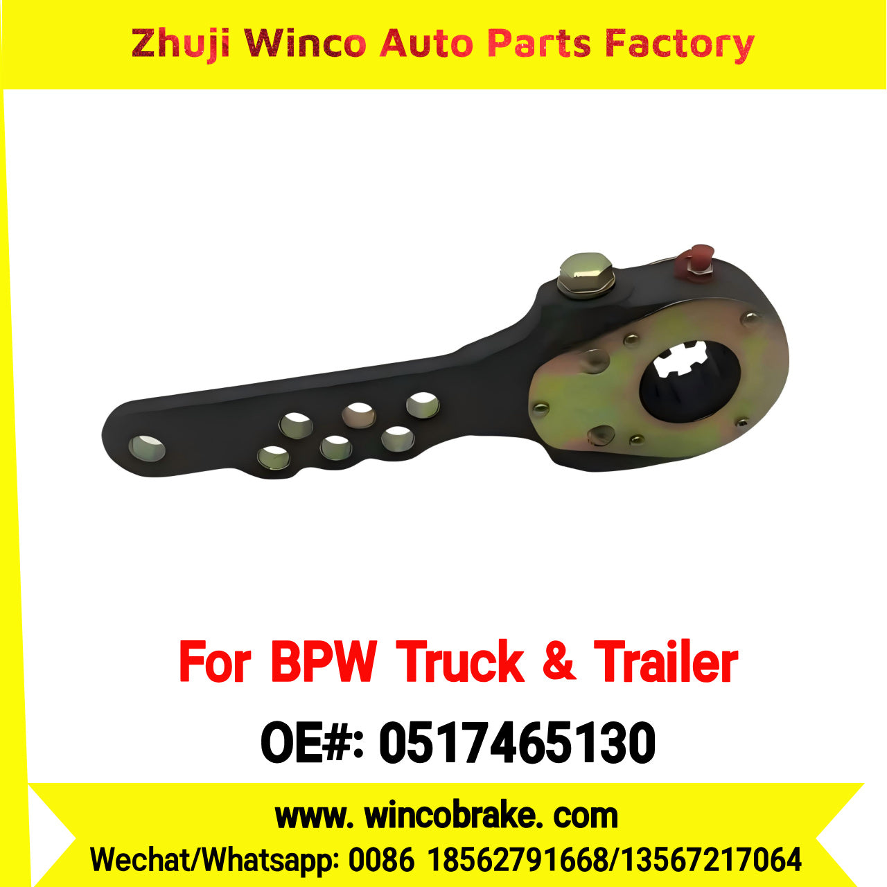 Winco OEM 0517465130 New Manual Slack Adjuster for BPW Axle