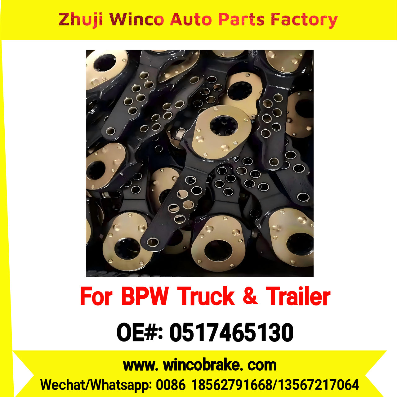 Winco OEM 0517465130 New Manual Slack Adjuster for BPW Axle