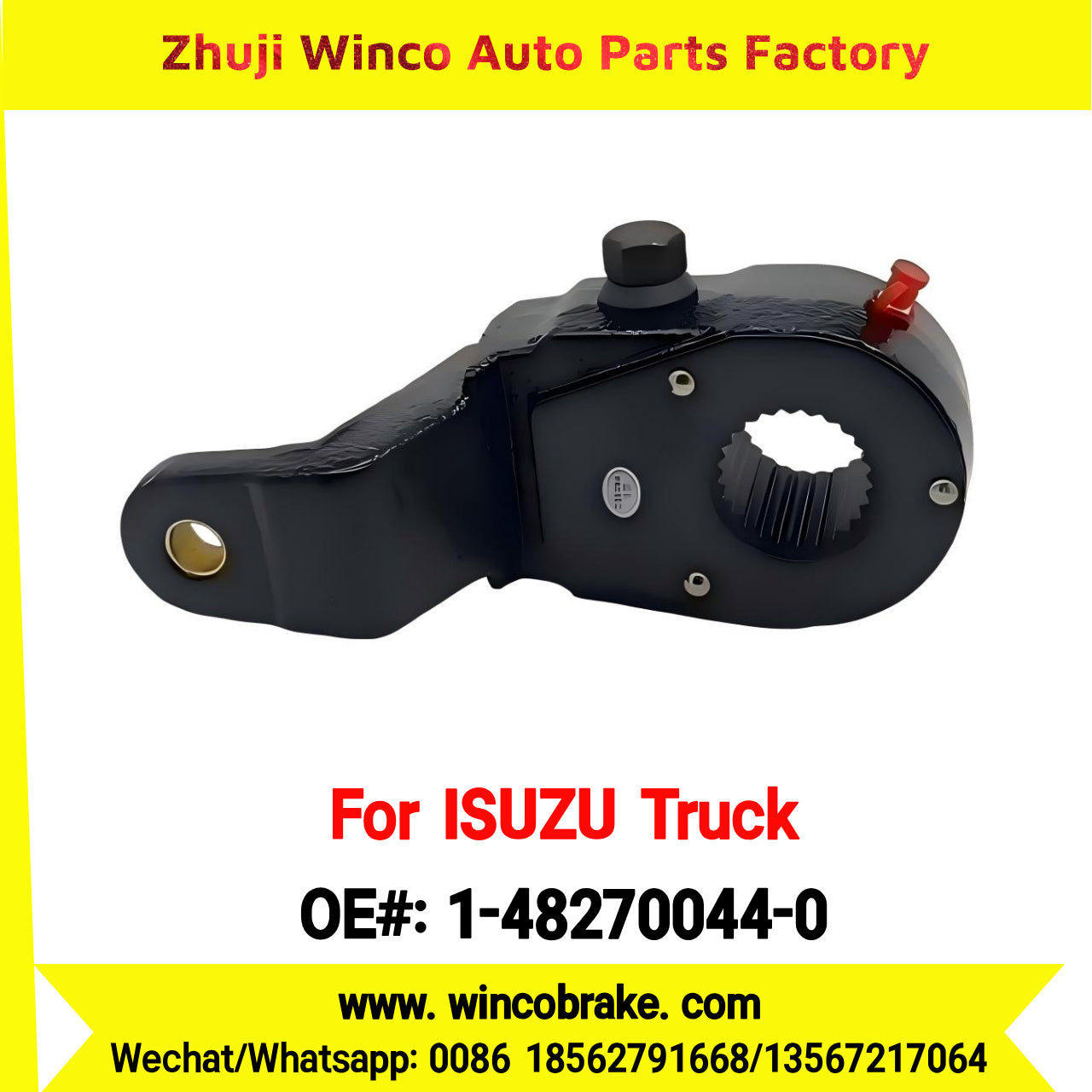 Winco OEM 1-48270044-0 Export Slack Adjuster Assembly Suitable for ISUZU FVR EVR EVR 10PE1 1482700440