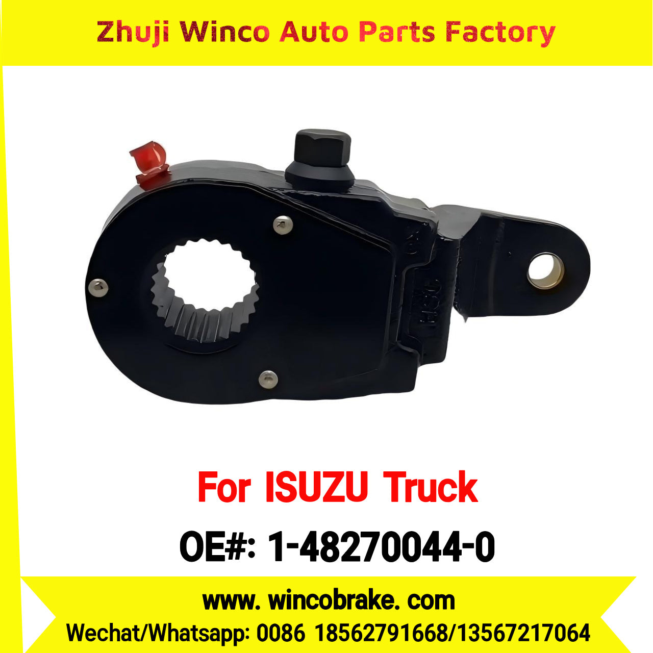 Winco OEM 1-48270044-0 Export Slack Adjuster Assembly Suitable for ISUZU FVR EVR EVR 10PE1 1482700440