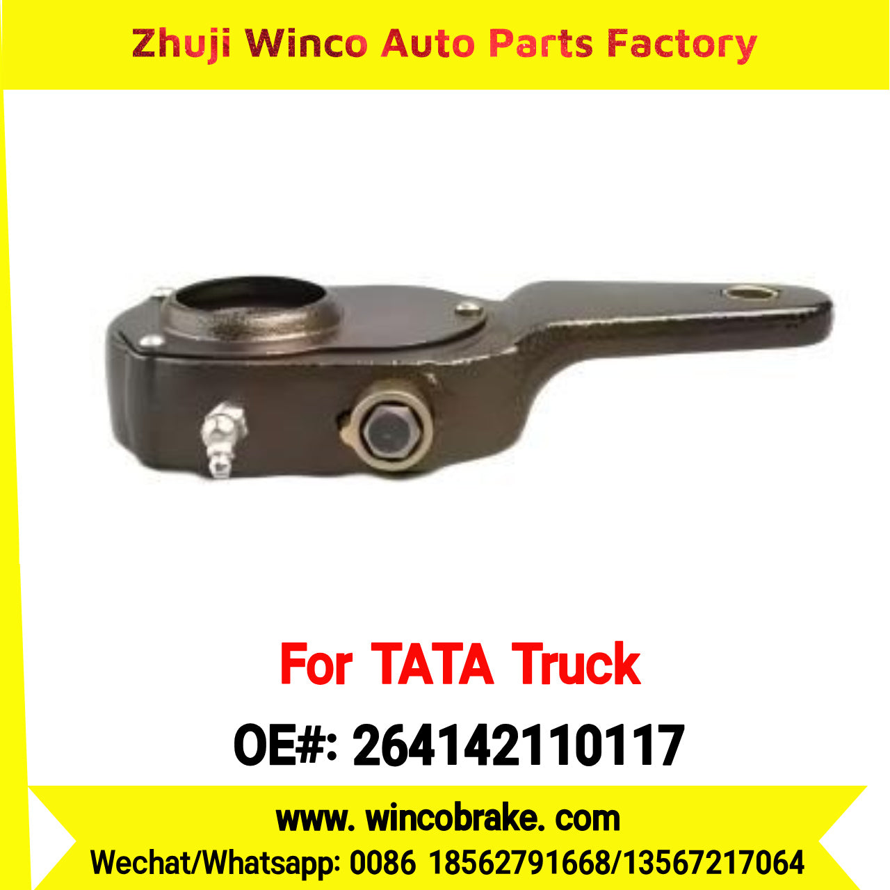 Winco OEM 264142110160 Truck Parts 709 Front SMALL 24 TEETH Manual Slack Adjuster for India Series TATA Trucks New Condition Brake Assembly