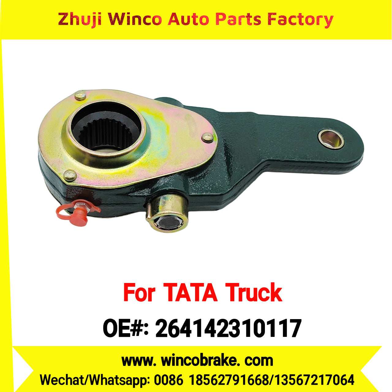 Winco OEM 264142310117 Truck Parts 709 REAR LEFT SMALL 24 TEETH Manual Slack Adjuster for India Series TATA Trucks New Condition Brake Assembly