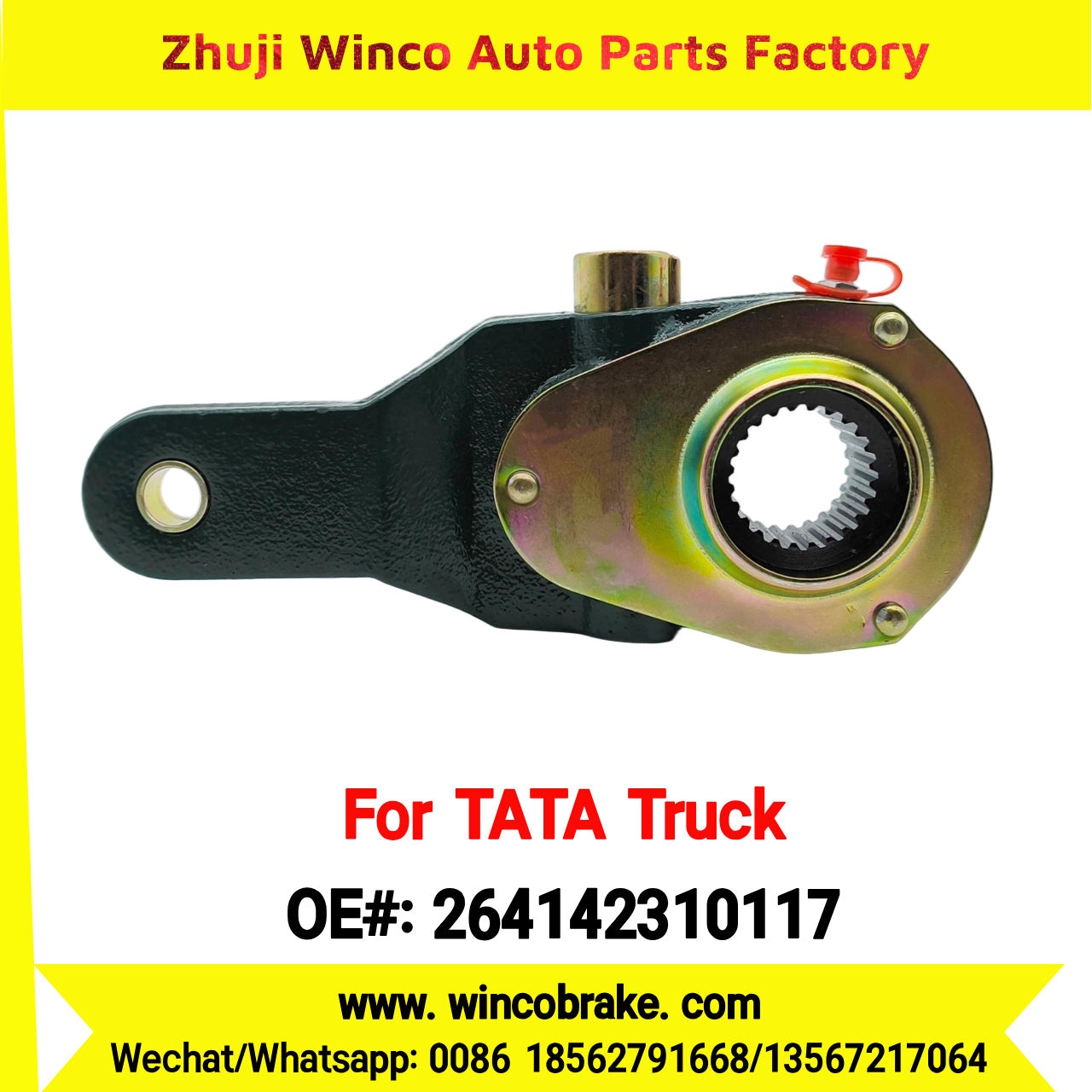 Winco OEM 264142310117 Truck Parts 709 REAR LEFT SMALL 24 TEETH Manual Slack Adjuster for India Series TATA Trucks New Condition Brake Assembly