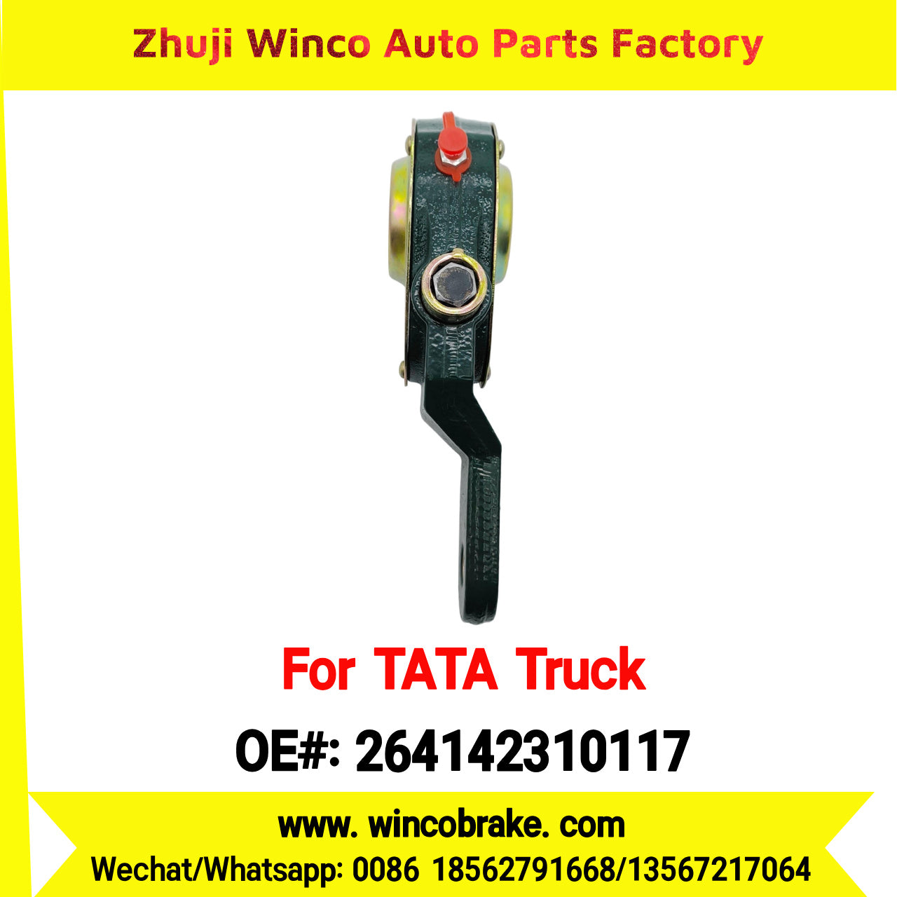 Winco OEM 264142310117 Truck Parts 709 REAR LEFT SMALL 24 TEETH Manual Slack Adjuster for India Series TATA Trucks New Condition Brake Assembly