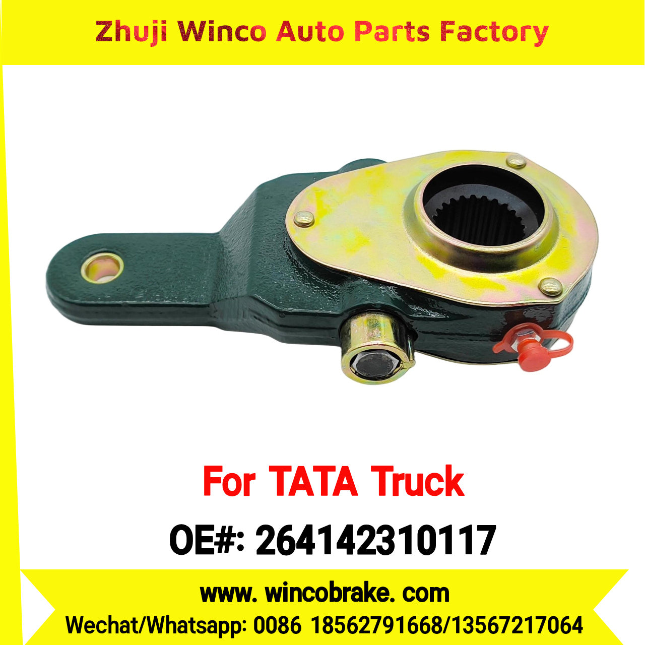 Winco OEM 264142310117 Truck Parts 709 REAR LEFT SMALL 24 TEETH Manual Slack Adjuster for India Series TATA Trucks New Condition Brake Assembly