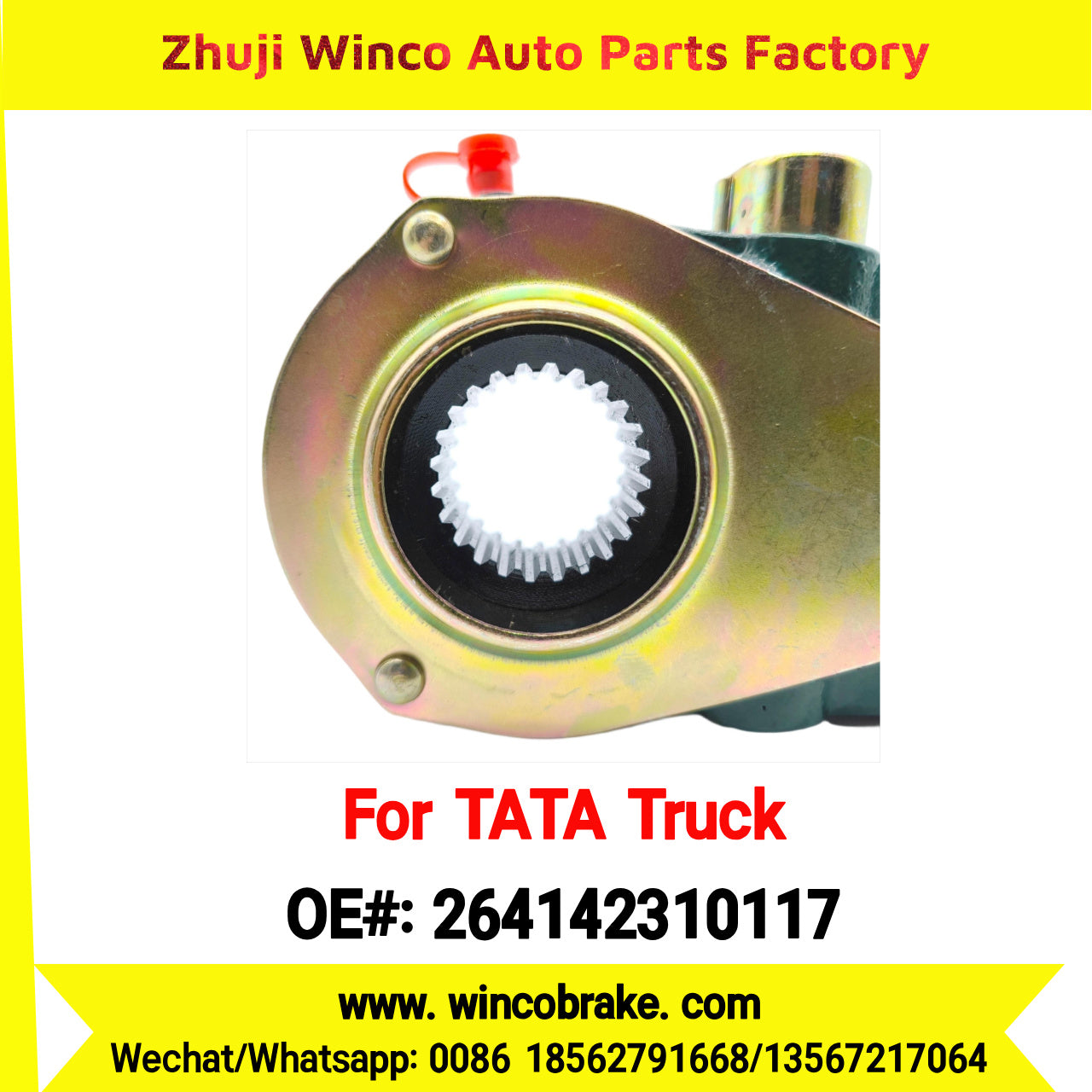 Winco OEM 264142310117 Truck Parts 709 REAR LEFT SMALL 24 TEETH Manual Slack Adjuster for India Series TATA Trucks New Condition Brake Assembly