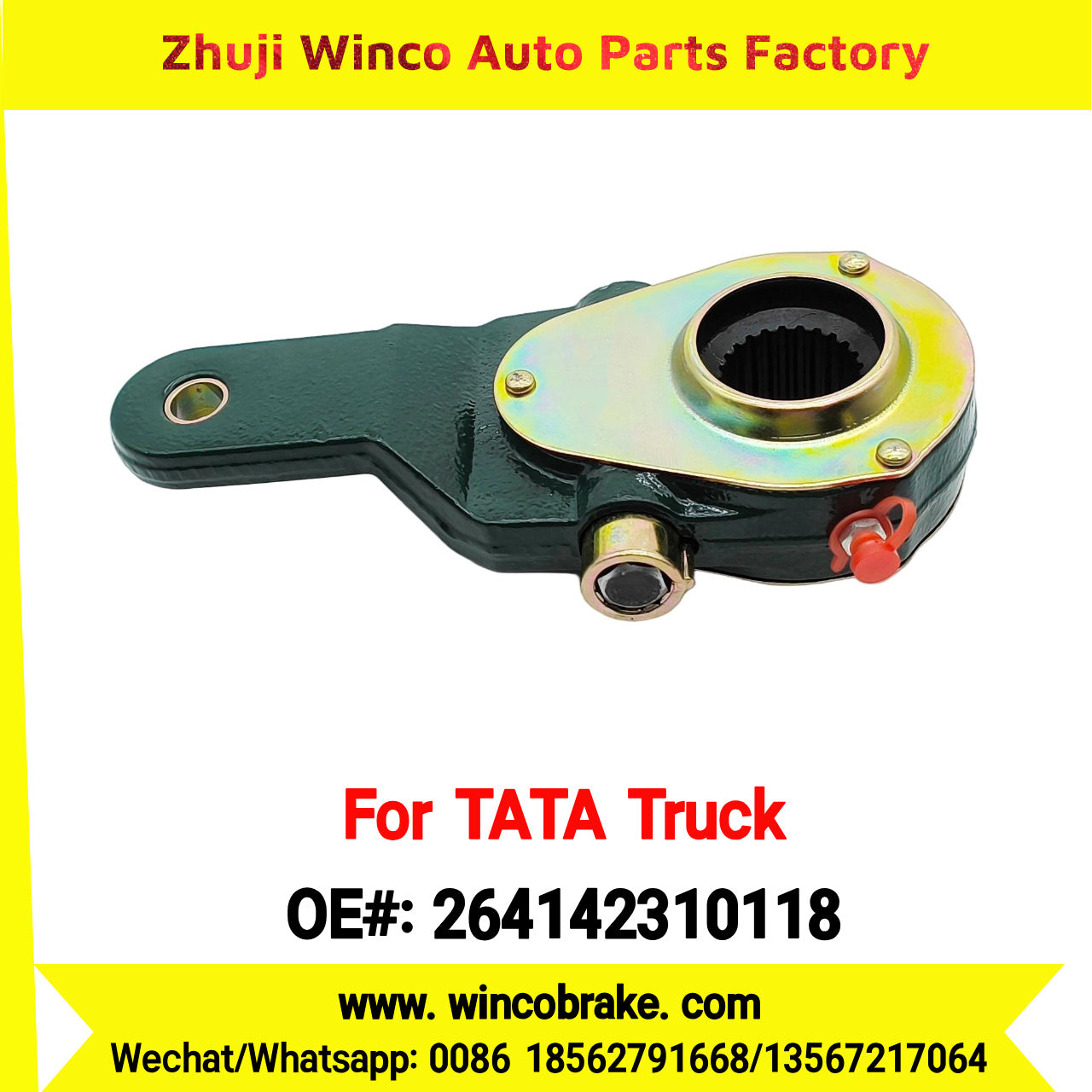 Winco OEM 264142310118 Truck Parts 709 REAR RIGHT SMALL 24 TEETH Manual Slack Adjuster for India Series TATA Trucks New Condition Brake Assembly