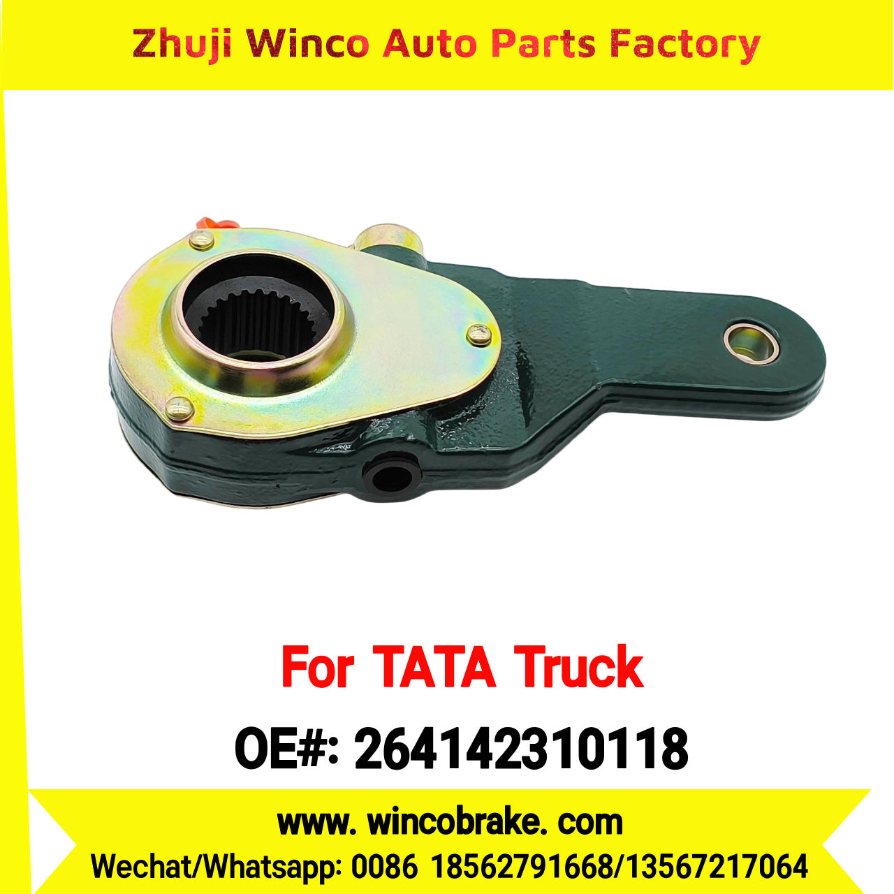 Winco OEM 264142310118 Truck Parts 709 REAR RIGHT SMALL 24 TEETH Manual Slack Adjuster for India Series TATA Trucks New Condition Brake Assembly