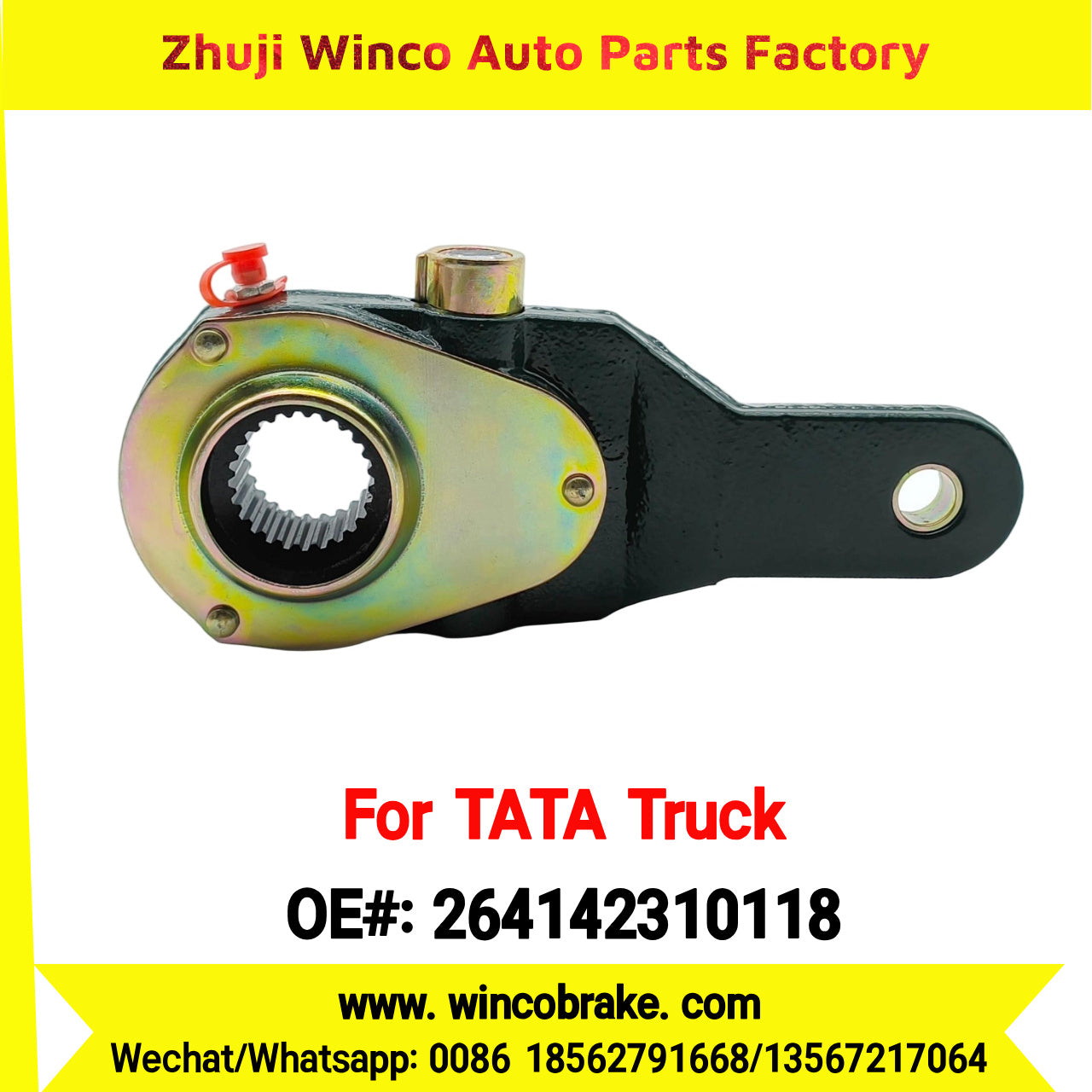 Winco OEM 264142310118 Truck Parts 709 REAR RIGHT SMALL 24 TEETH Manual Slack Adjuster for India Series TATA Trucks New Condition Brake Assembly