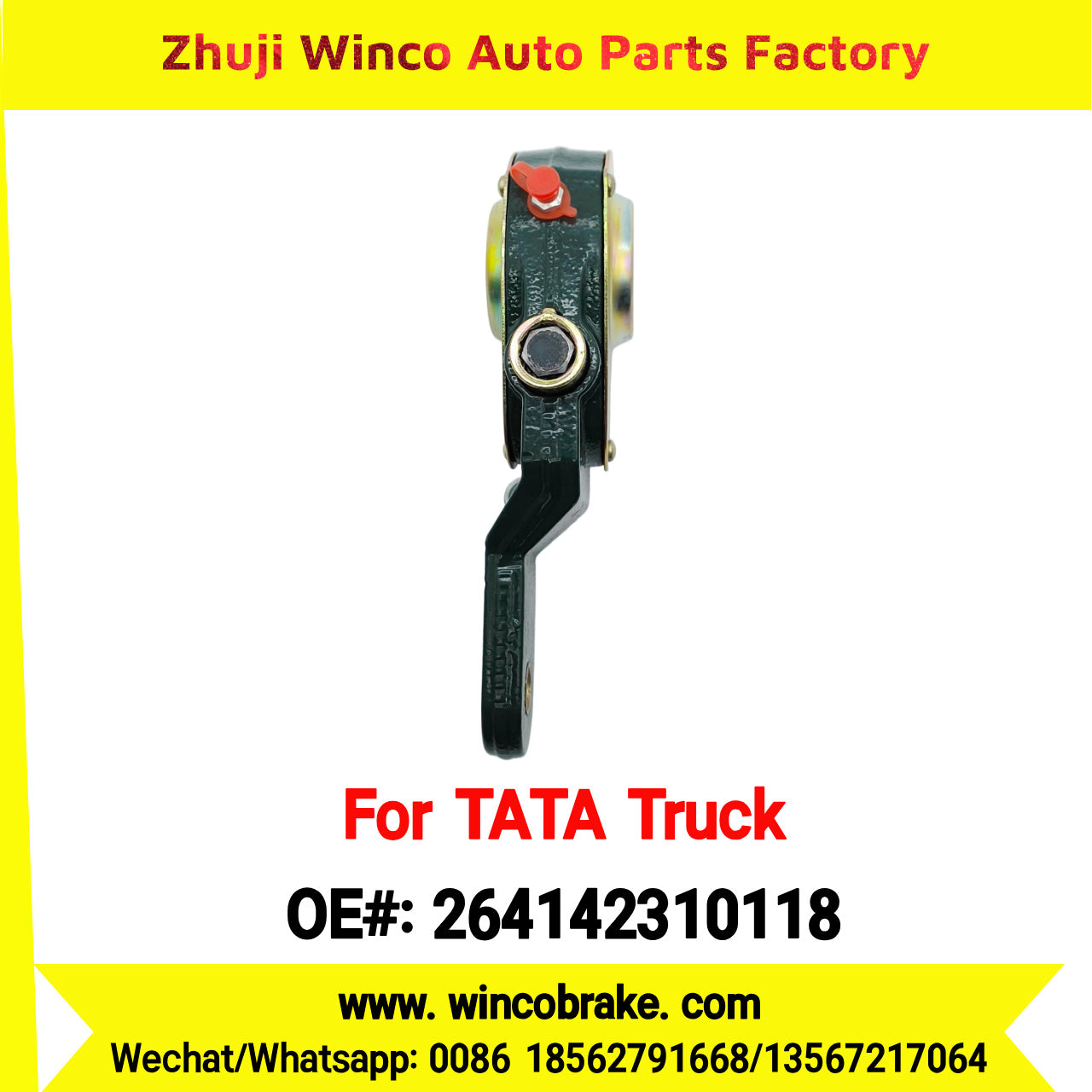 Winco OEM 264142310118 Truck Parts 709 REAR RIGHT SMALL 24 TEETH Manual Slack Adjuster for India Series TATA Trucks New Condition Brake Assembly