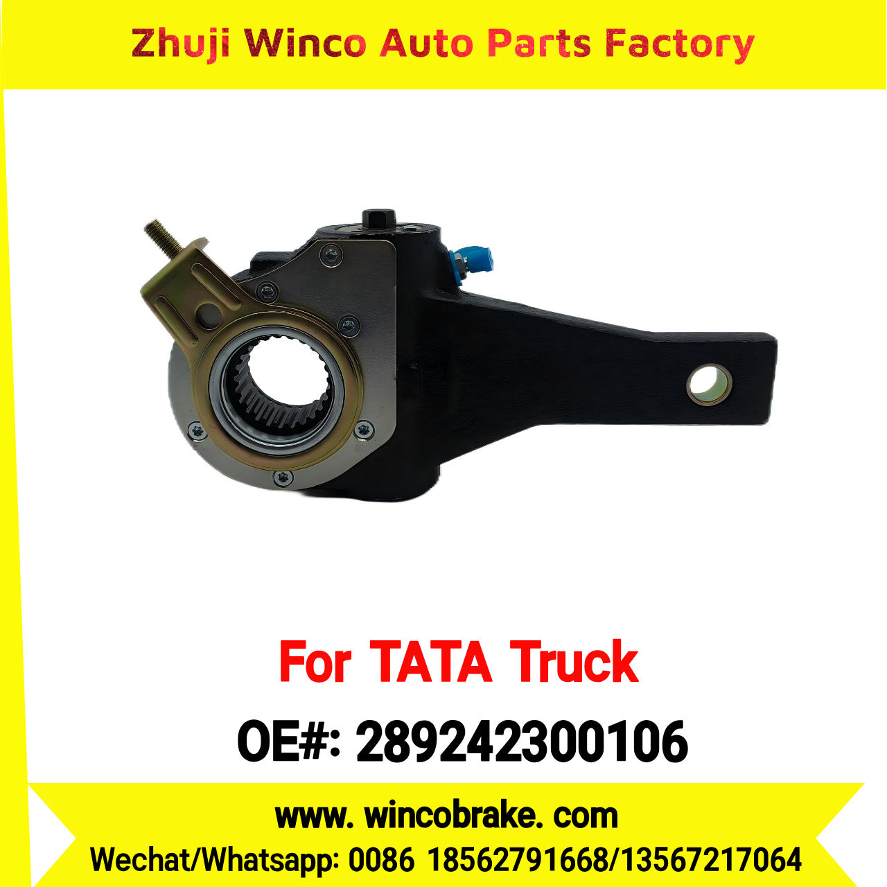 Winco OEM 289242300106 India Truck Parts New Automatic Brake Slack Adjuster for TATA Truck Brakes SUIT TO INDIAN TATA TRUCKS