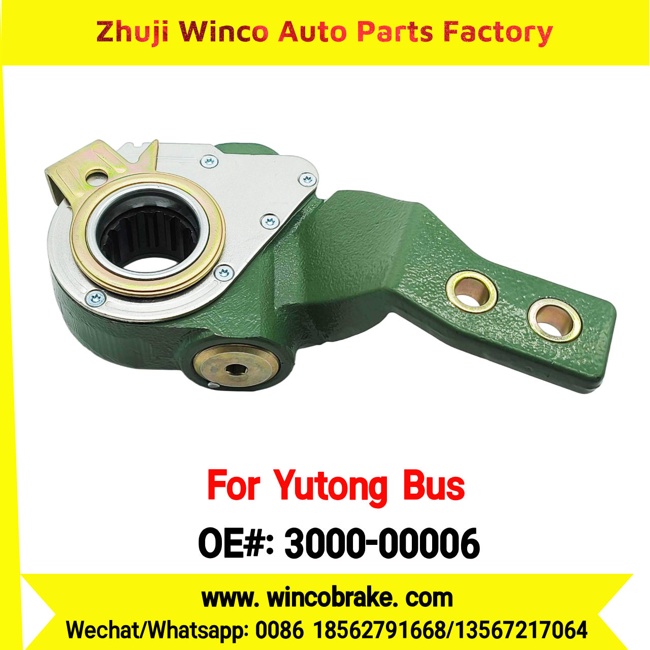 Winco OEM 3000-00006 Automatic Slack Adjuster TO FIT YUTONG BUS ZK6118 Chassis 14 Teeth