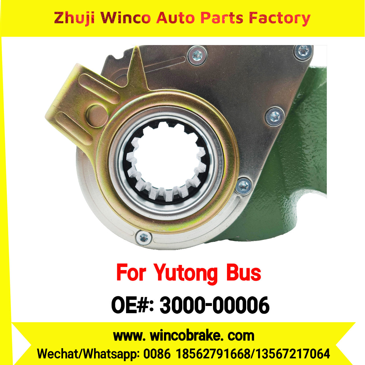 Winco OEM 3000-00006 Automatic Slack Adjuster TO FIT YUTONG BUS ZK6118 Chassis 14 Teeth