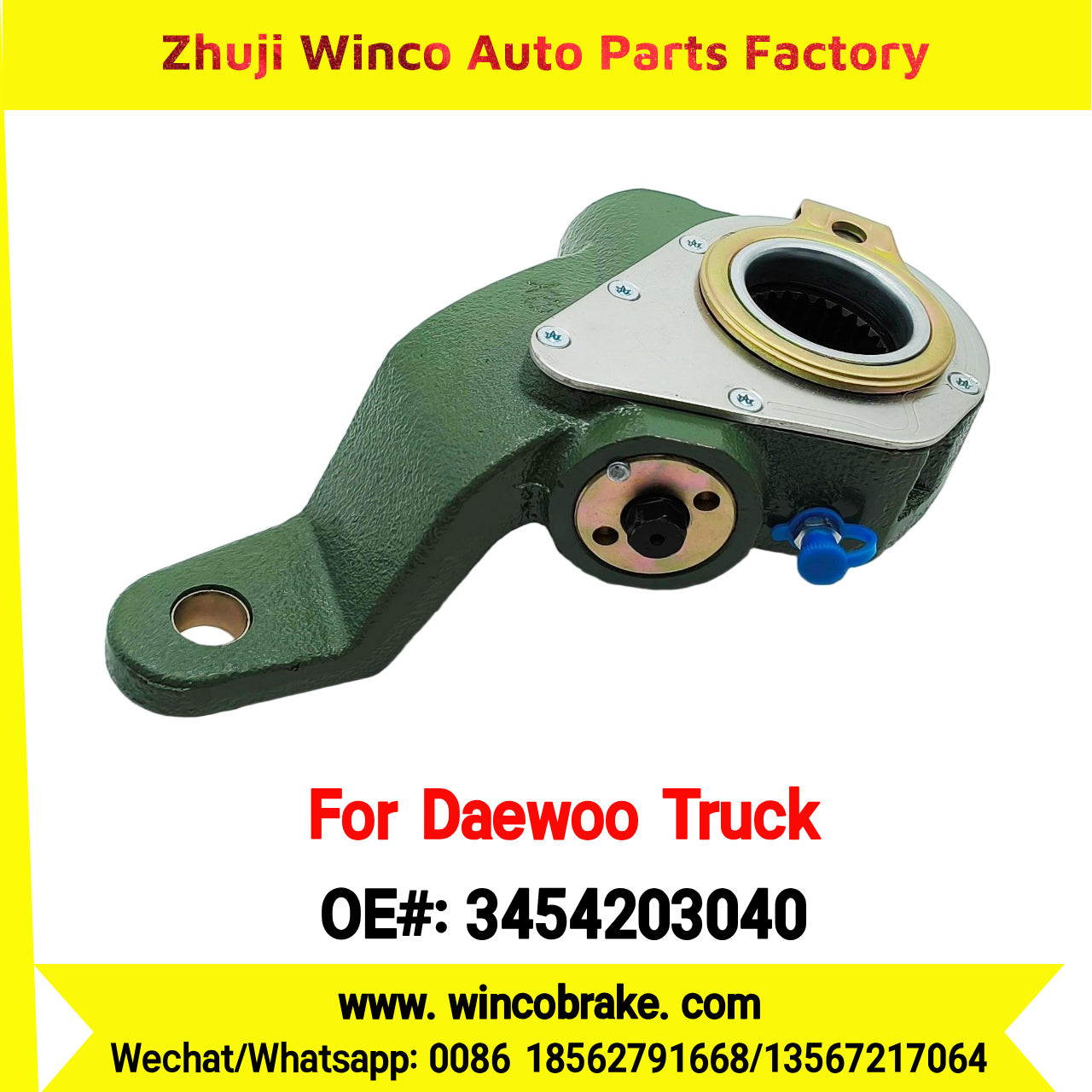 Winco OEM 3454203040 Automatic Slack Adjuster Suit to DAEWOO NOVUS TRUCKS Parts South Korea Southeast Asia Market