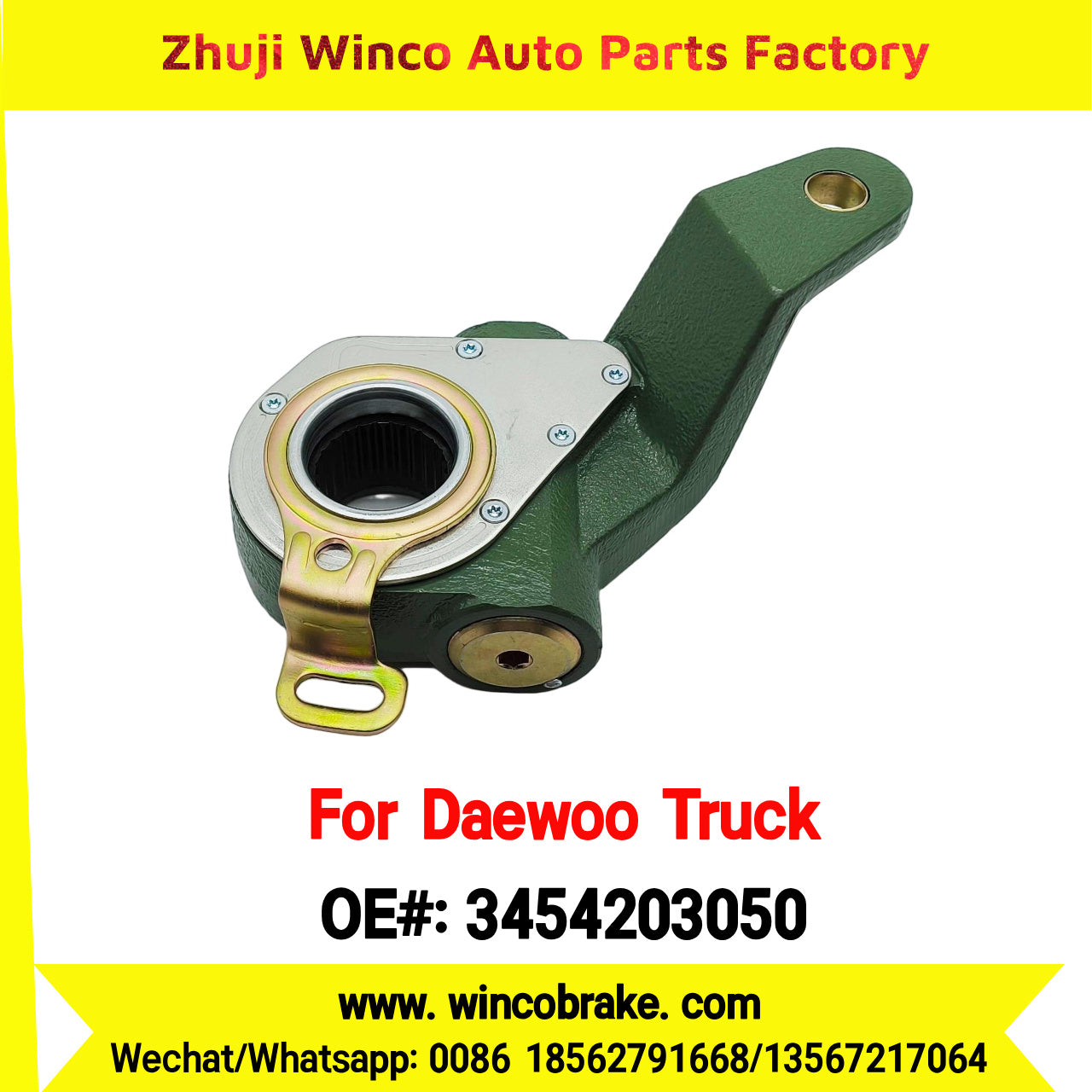 Winco OEM 3454203050 Automatic Slack Adjuster Suit to DAEWOO NOVUS TRUCKS Parts South Korea Southeast Asia Market