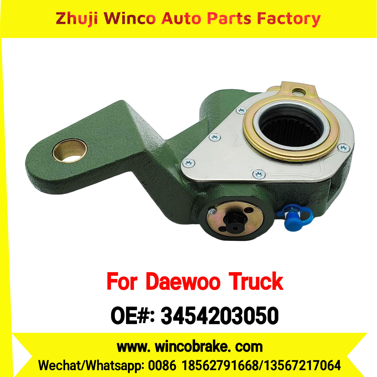 Winco OEM 3454203050 Automatic Slack Adjuster Suit to DAEWOO NOVUS TRUCKS Parts South Korea Southeast Asia Market