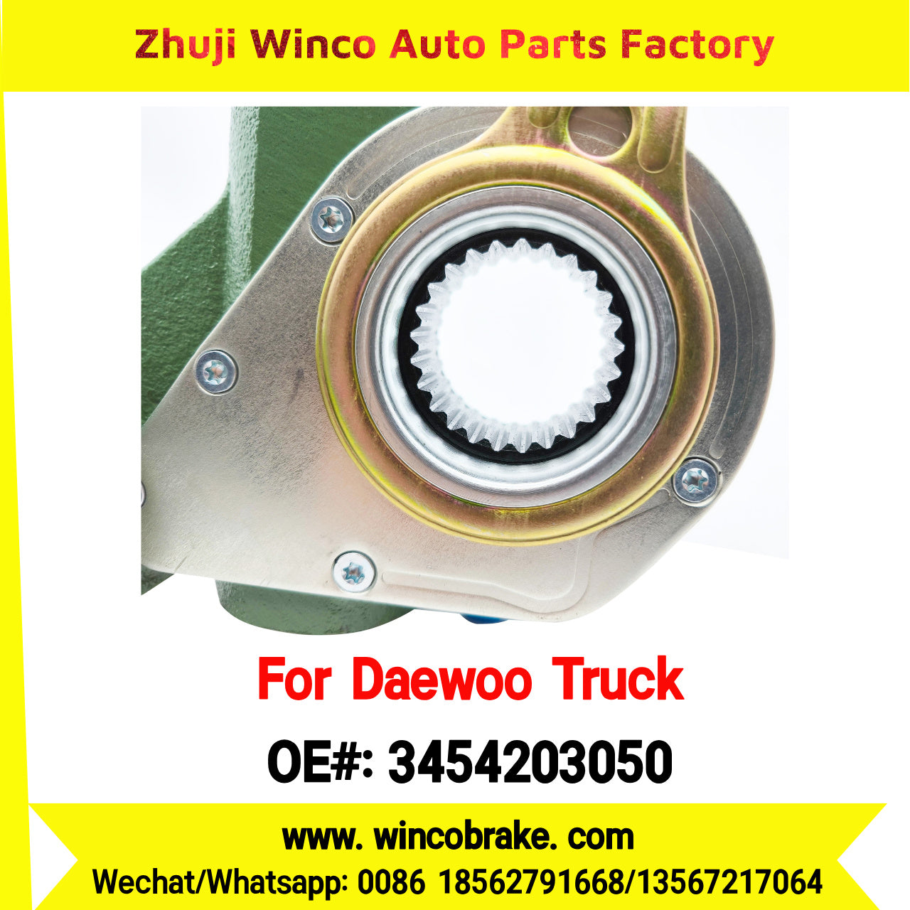 Winco OEM 3454203050 Automatic Slack Adjuster Suit to DAEWOO NOVUS TRUCKS Parts South Korea Southeast Asia Market