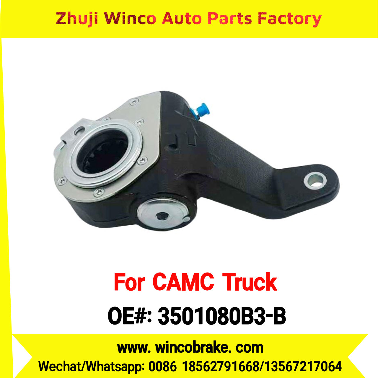 Winco OEM 3501080B3-B Automatic Slack Adjuster for Suit to Chinese CAMC Truck