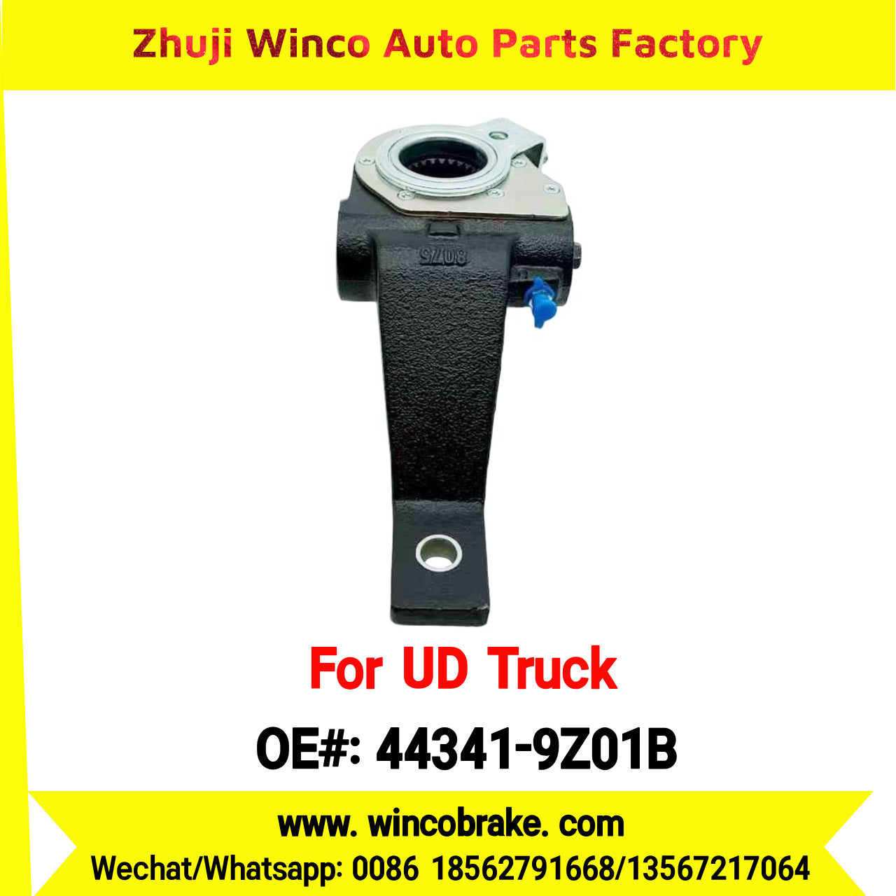Winco OEM 44341-9Z01B Automatic Slack Adjuster for Suit to UD Truck QUESTER to Southeast Asia Market 24 Teeth