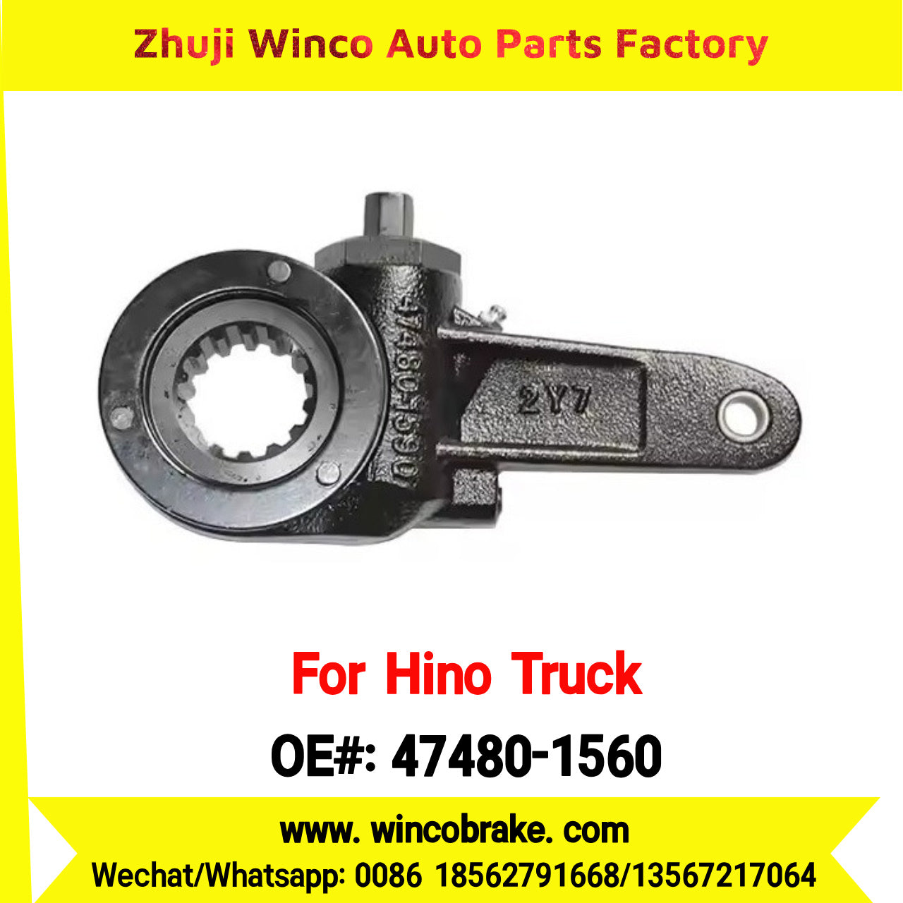 Winco OEM 47480-1560 Supply Brake Slack Adjuster for Hino 500 Trucks