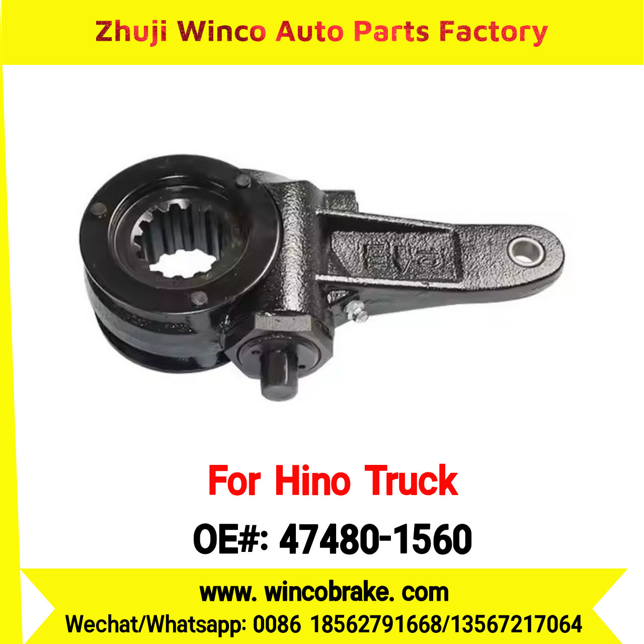 Winco OEM 47480-1560 Supply Brake Slack Adjuster for Hino 500 Trucks