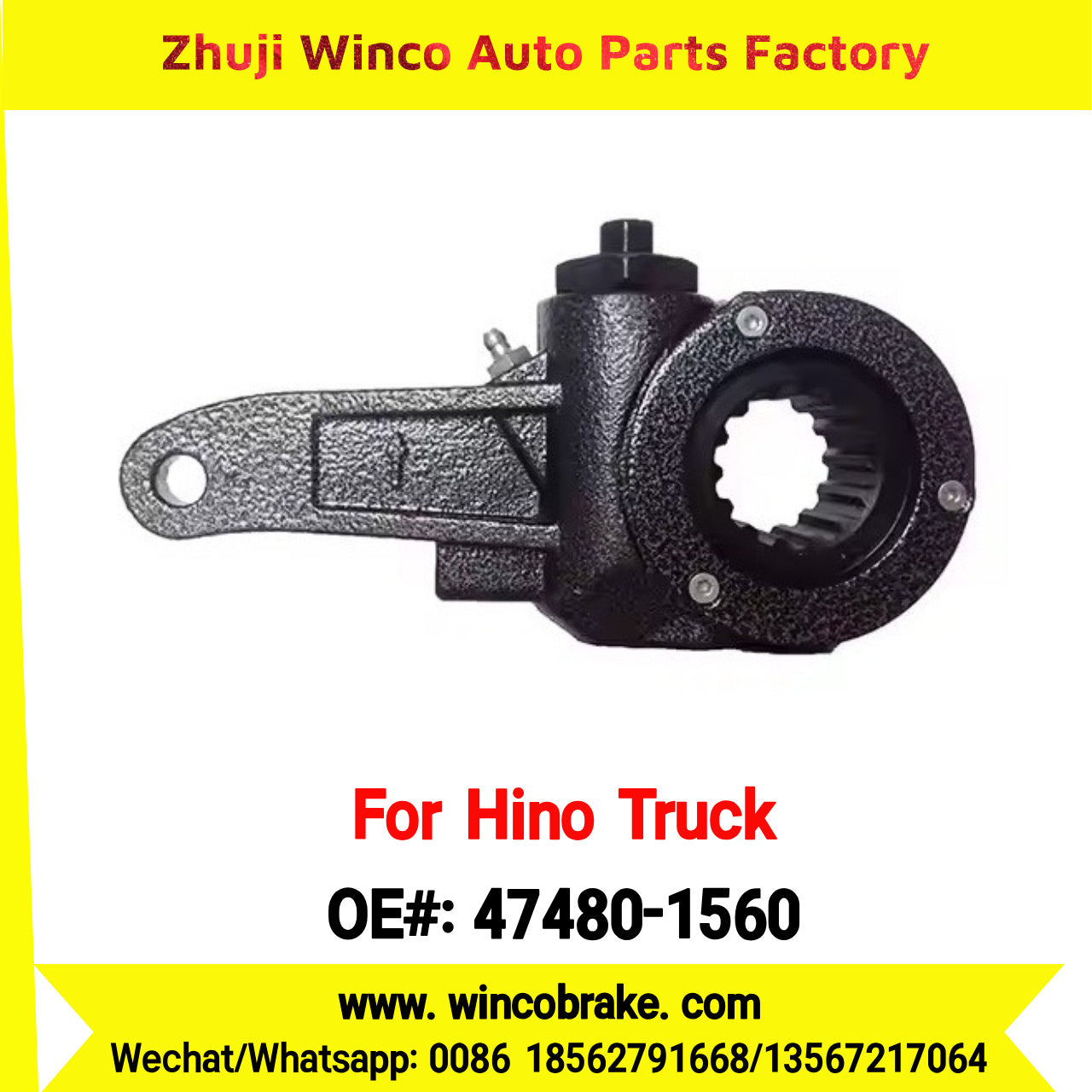 Winco OEM 47480-1560 Supply Brake Slack Adjuster for Hino 500 Trucks