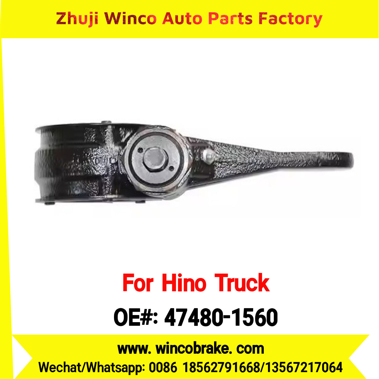 Winco OEM 47480-1560 Supply Brake Slack Adjuster for Hino 500 Trucks