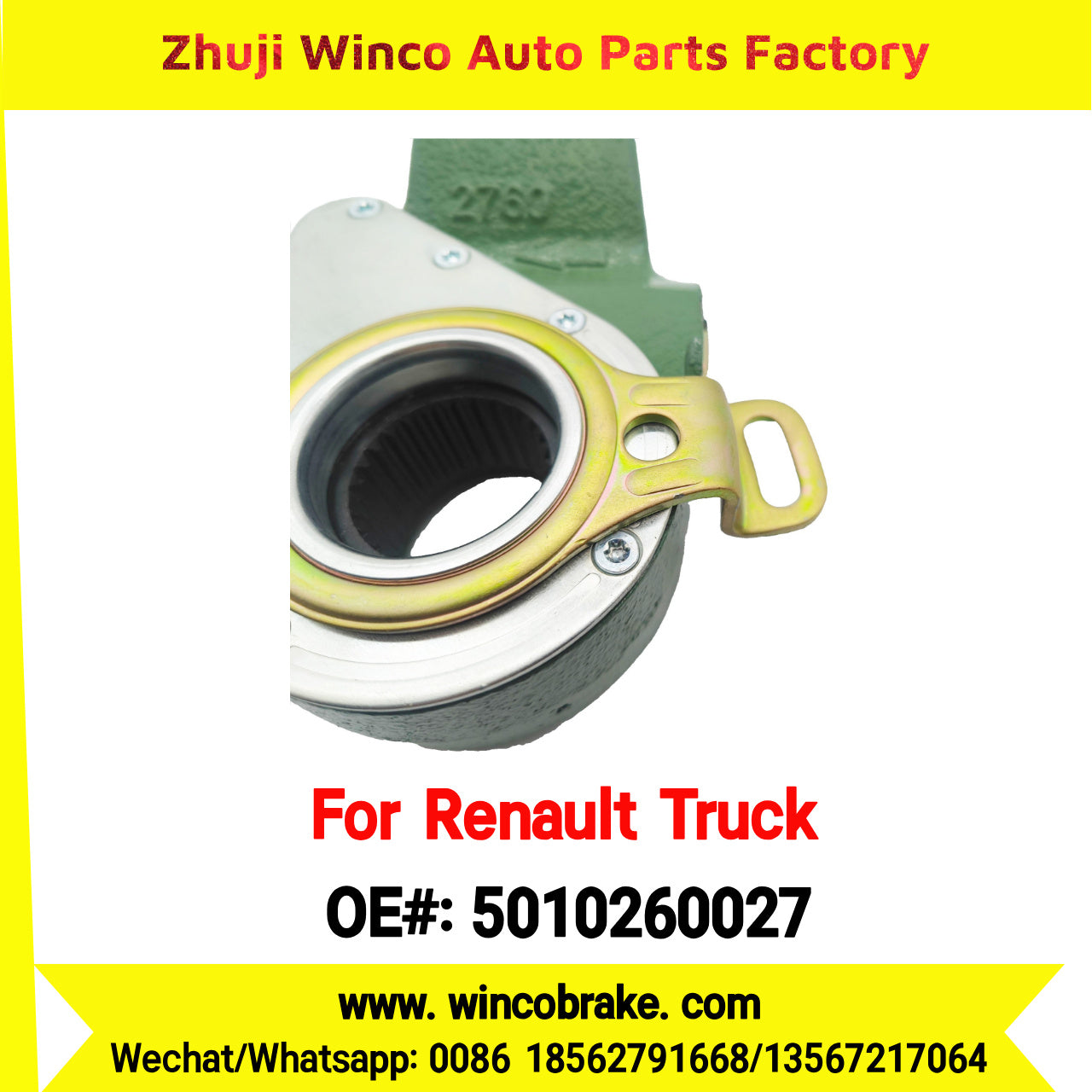 Winco OEM 5010260027 Automatic Slack Adjuster TO FIT Renault Truck & Trailer 27 Teeth LH REPLACES HALDEX