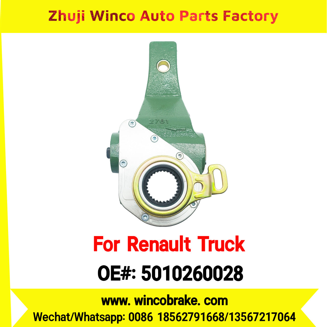 Winco OEM 5010260028 Automatic Slack Adjuster TO FIT Renault Truck & Trailer 27 Teeth RH REPLACES HALDEX 79305