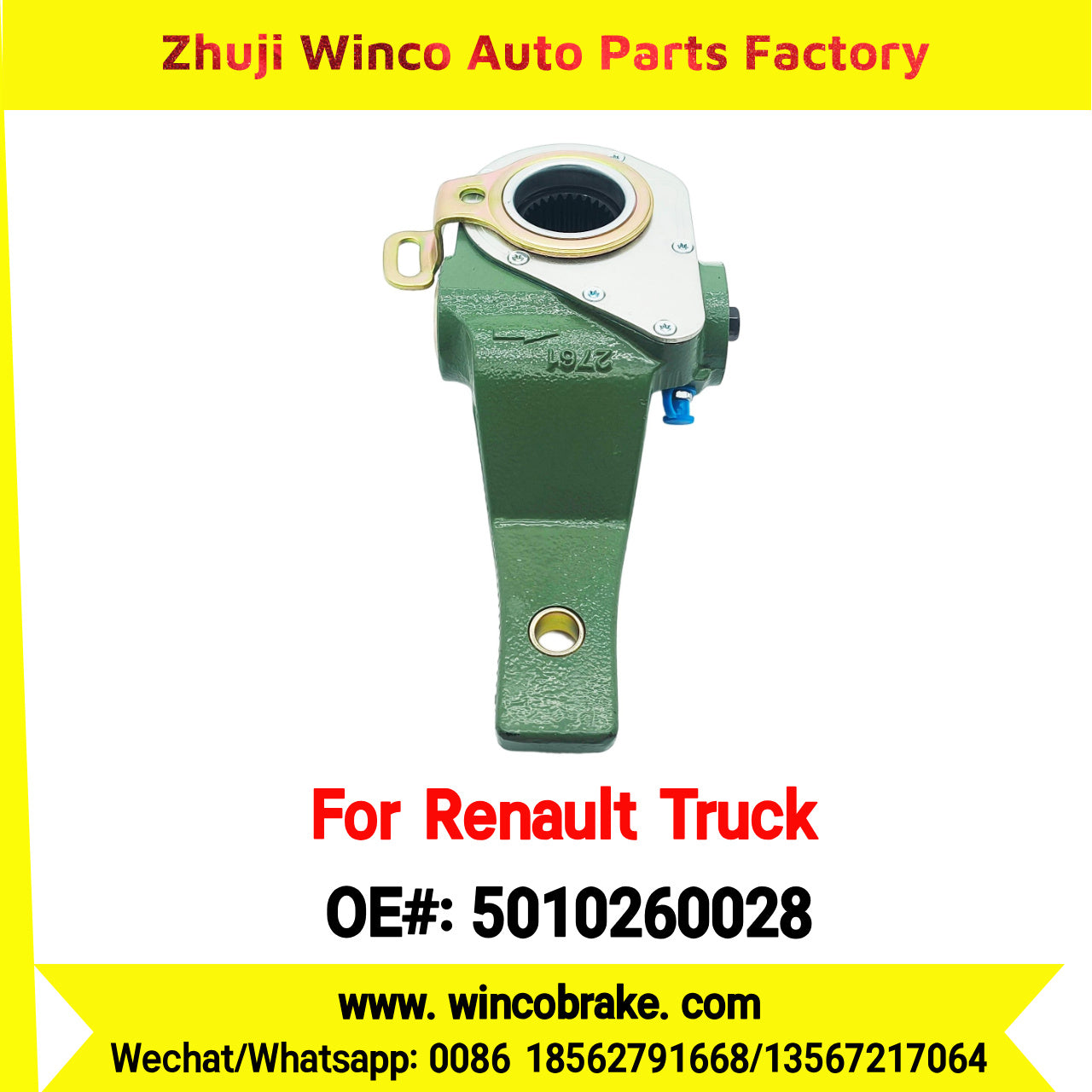 Winco OEM 5010260028 Automatic Slack Adjuster TO FIT Renault Truck & Trailer 27 Teeth RH REPLACES HALDEX 79305
