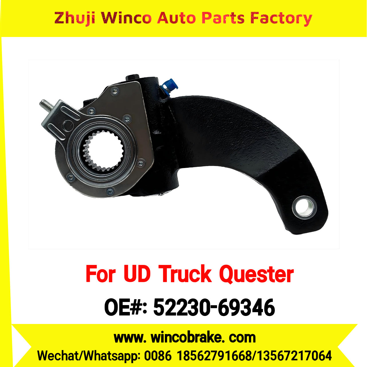 Winco OEM 52230-69346 Automatic Slack Adjuster for UD TRUCK QUESTER to Southeast Asia MYANMAR Market