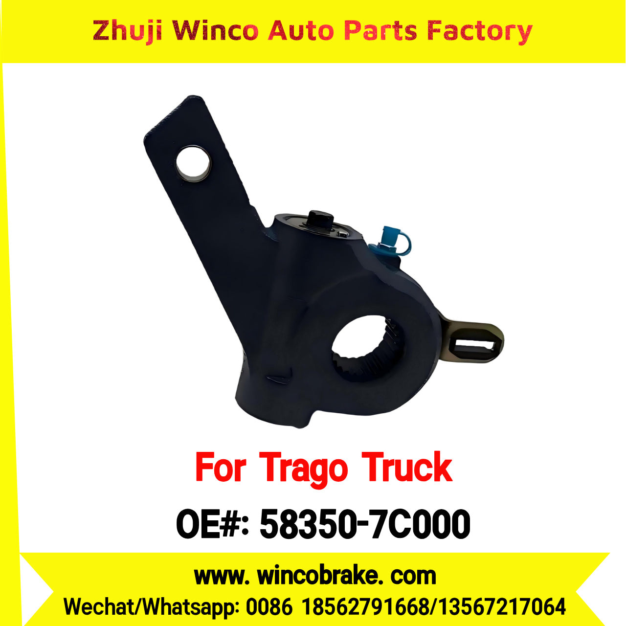 Winco OEM 58350-7C000 Automatic Brake Slack Adjuster Supply for Universal Truck Brake Systems