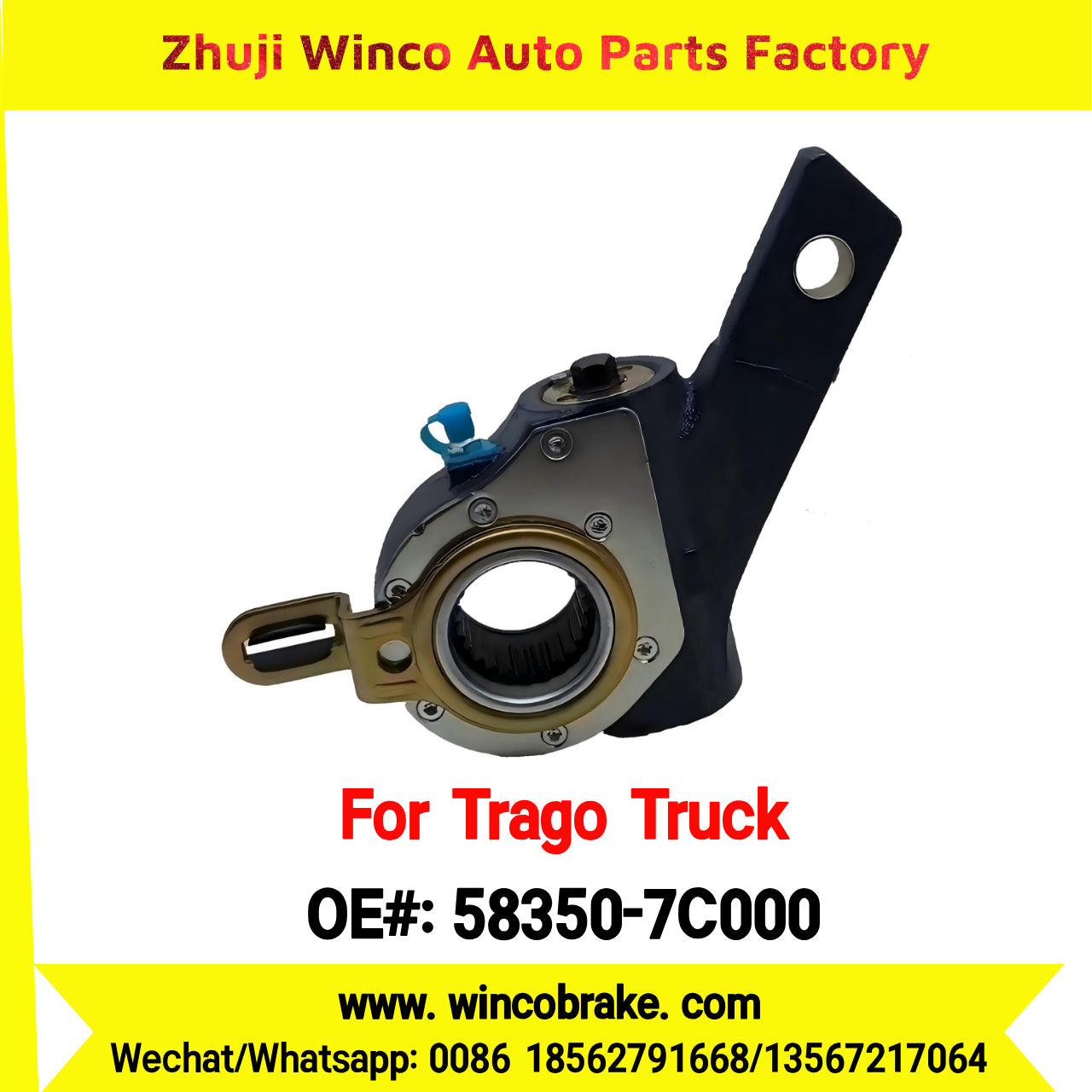 Winco OEM 58350-7C000 Automatic Brake Slack Adjuster Supply for Universal Truck Brake Systems