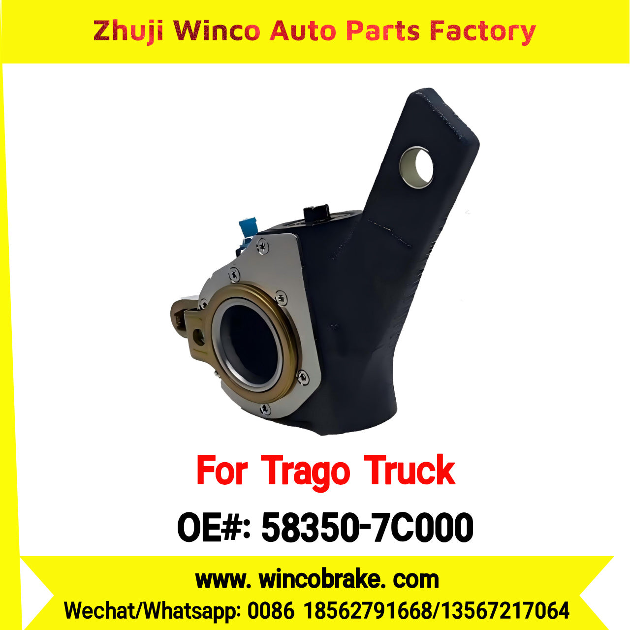 Winco OEM 58350-7C000 Automatic Brake Slack Adjuster Supply for Universal Truck Brake Systems