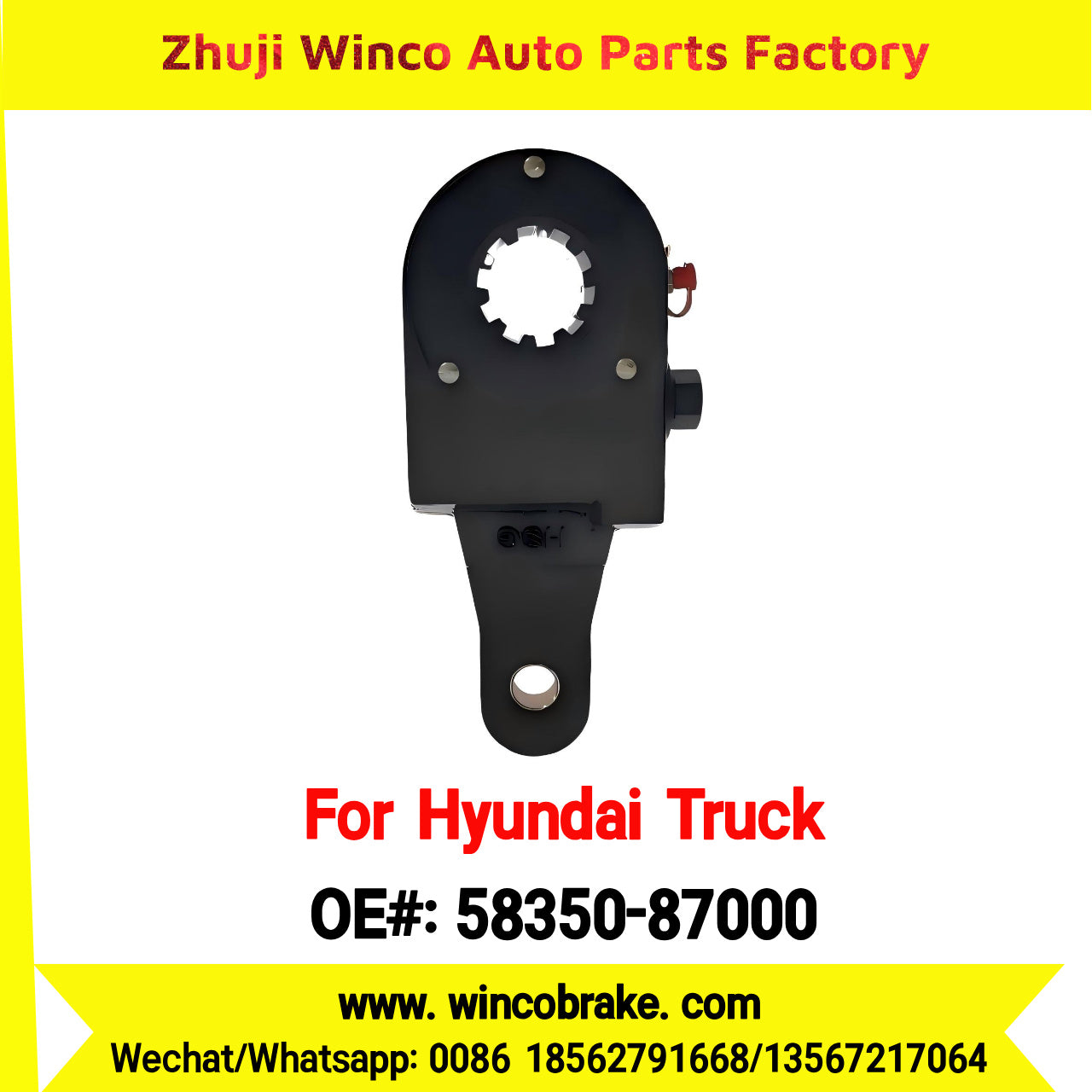 Winco OEM 58350-87000 Factory Supply Rear Brake Ratchet Straight Hand Brake Slack Adjuster for Truck Brake Systems