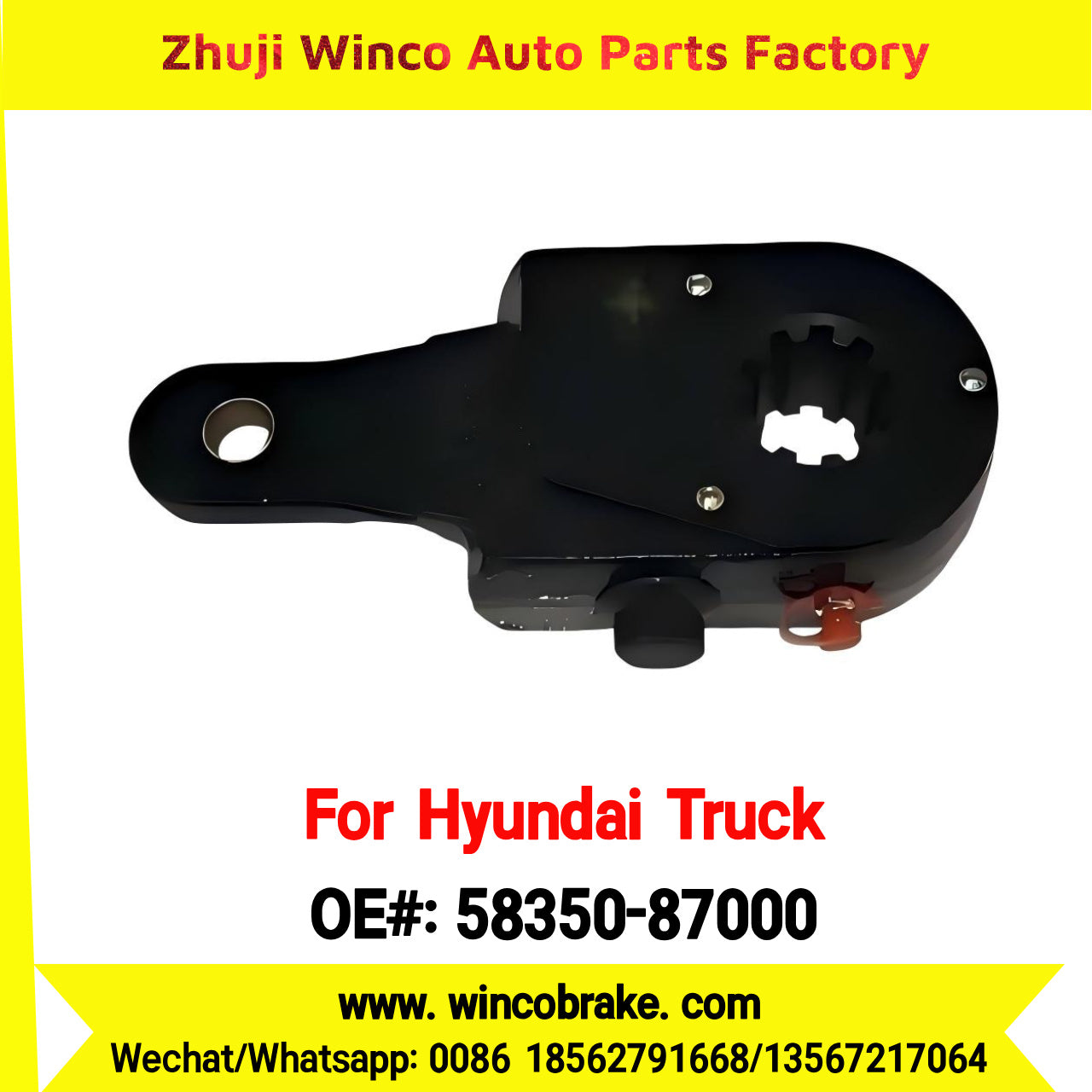Winco OEM 58350-87000 Factory Supply Rear Brake Ratchet Straight Hand Brake Slack Adjuster for Truck Brake Systems