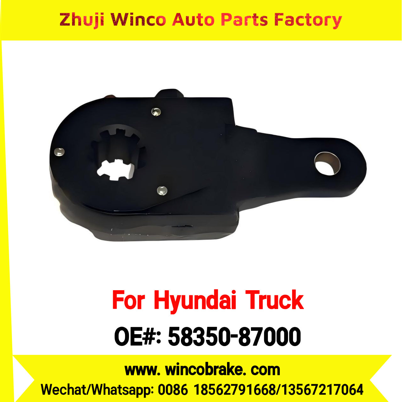 Winco OEM 58350-87000 Factory Supply Rear Brake Ratchet Straight Hand Brake Slack Adjuster for Truck Brake Systems