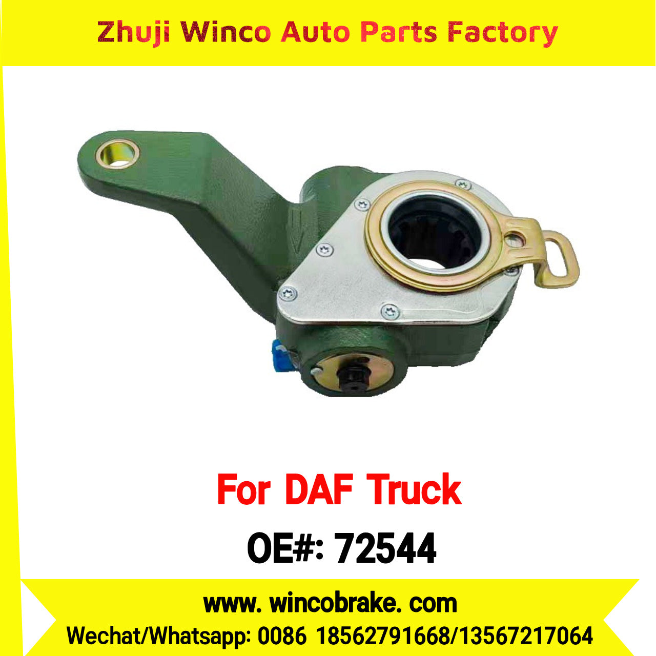 Winco OEM 72544 Automatic Slack Adjuster OEM 0159563 TO FIT DAF Truck LH Spline 10 Teeth Replaces Haldex 72544