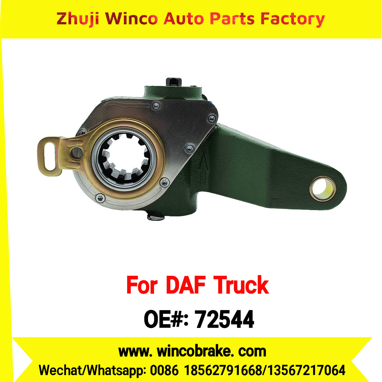 Winco OEM 72544 Automatic Slack Adjuster OEM 0159563 TO FIT DAF Truck LH Spline 10 Teeth Replaces Haldex 72544