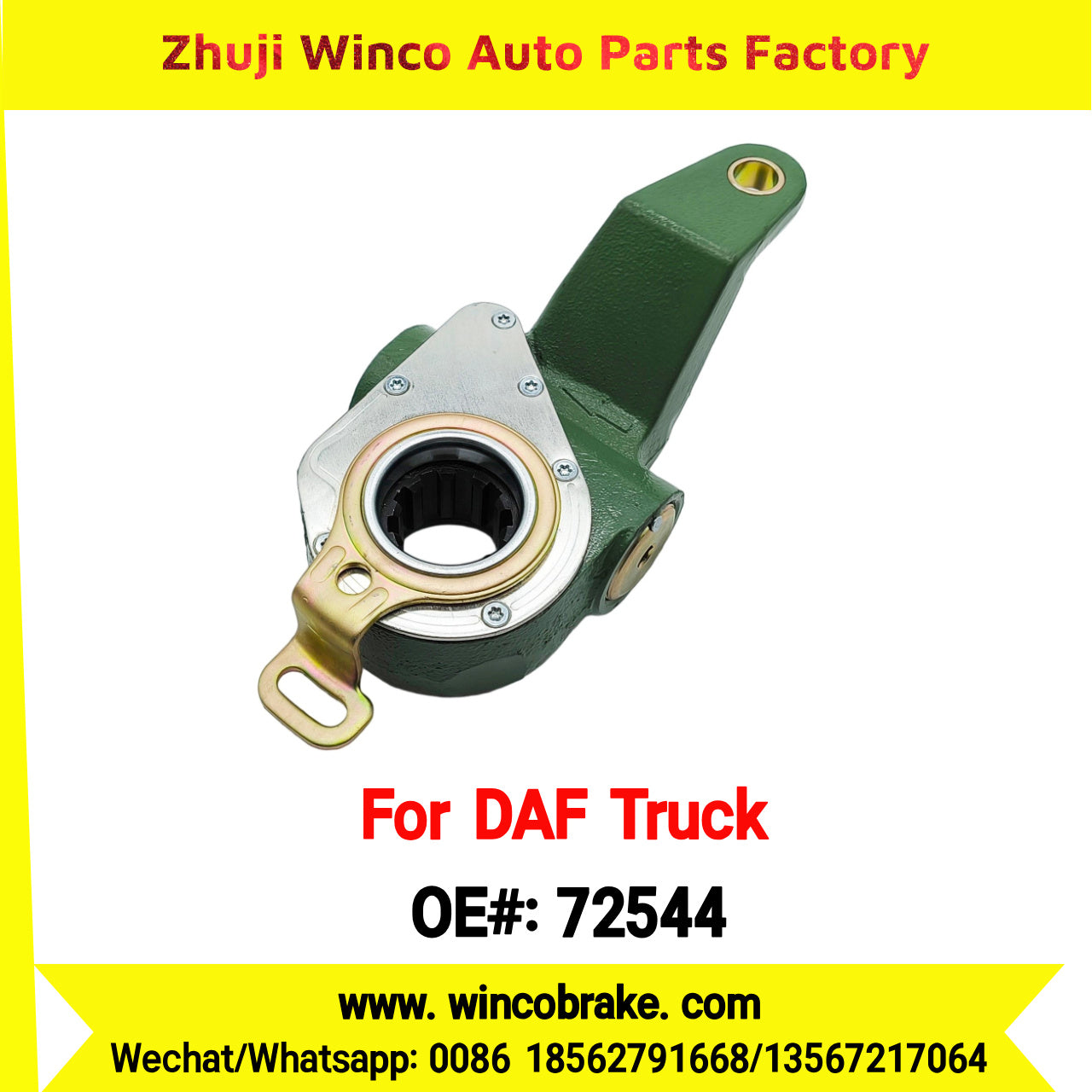 Winco OEM 72544 Automatic Slack Adjuster OEM 0159563 TO FIT DAF Truck LH Spline 10 Teeth Replaces Haldex 72544