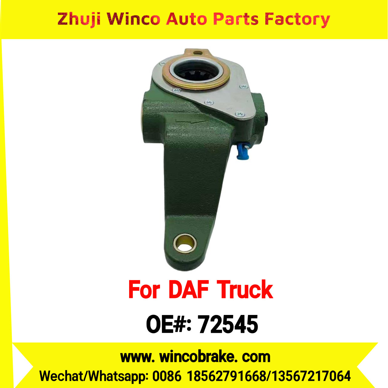 Winco OEM 72545 Automatic Slack Adjuster OEM 0159564 TO FIT DAF Truck RH Spline 10 Teeth Replaces Haldex 72545