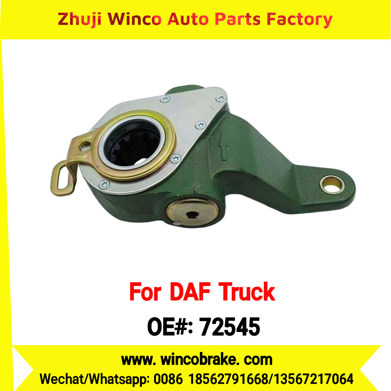Winco OEM 72545 Automatic Slack Adjuster OEM 0159564 TO FIT DAF Truck RH Spline 10 Teeth Replaces Haldex 72545