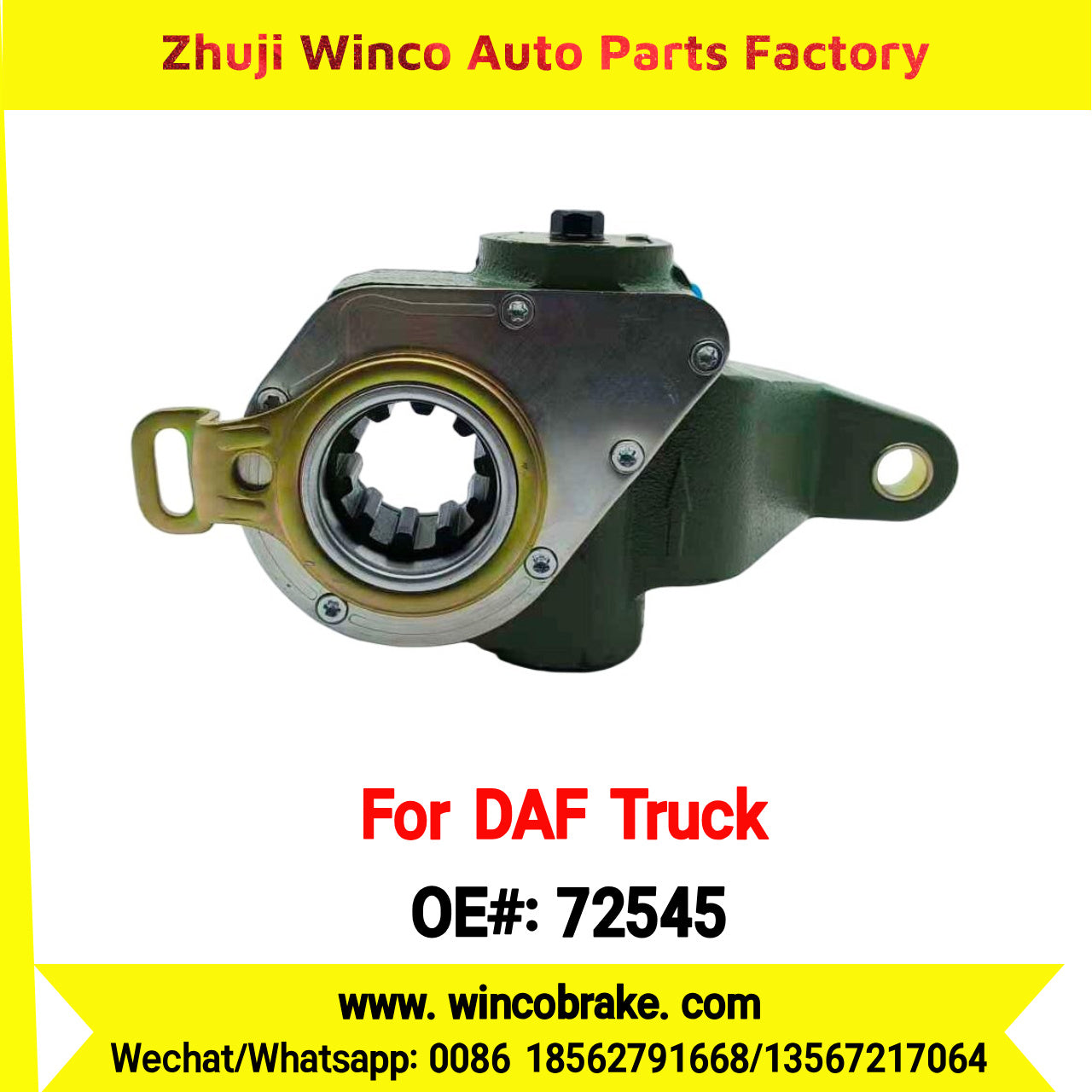 Winco OEM 72545 Automatic Slack Adjuster OEM 0159564 TO FIT DAF Truck RH Spline 10 Teeth Replaces Haldex 72545