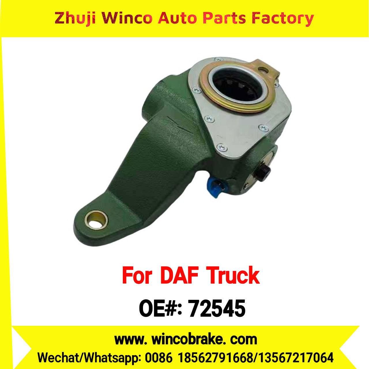 Winco OEM 72545 Automatic Slack Adjuster OEM 0159564 TO FIT DAF Truck RH Spline 10 Teeth Replaces Haldex 72545