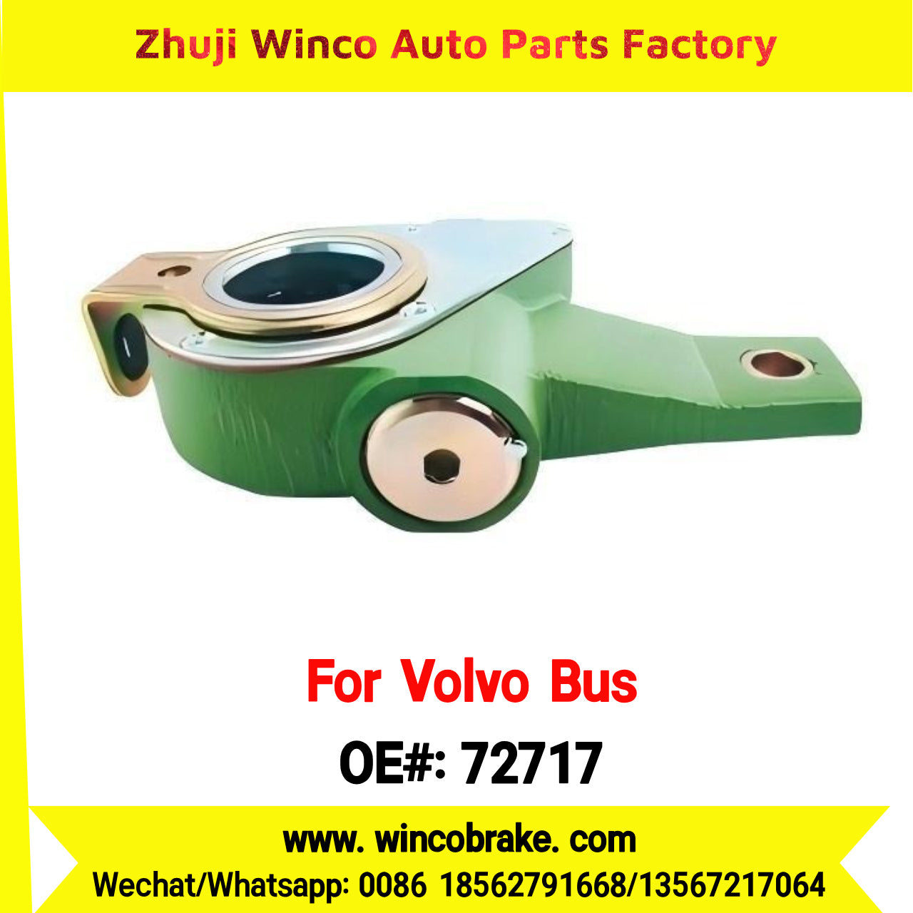 Winco OEM 72717 Automatic Slack Adjuster TO FIT Volvo Bus Replaces OEM 1134293 LH 10 Teeth Haldex 72717