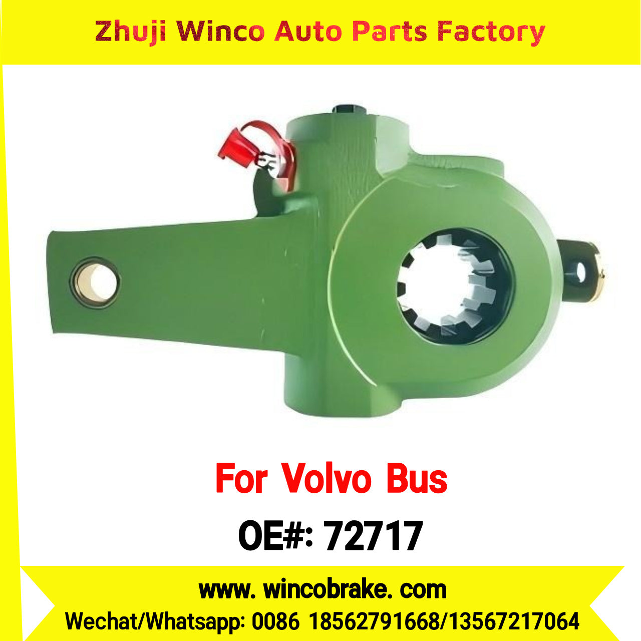 Winco OEM 72717 Automatic Slack Adjuster TO FIT Volvo Bus Replaces OEM 1134293 LH 10 Teeth Haldex 72717